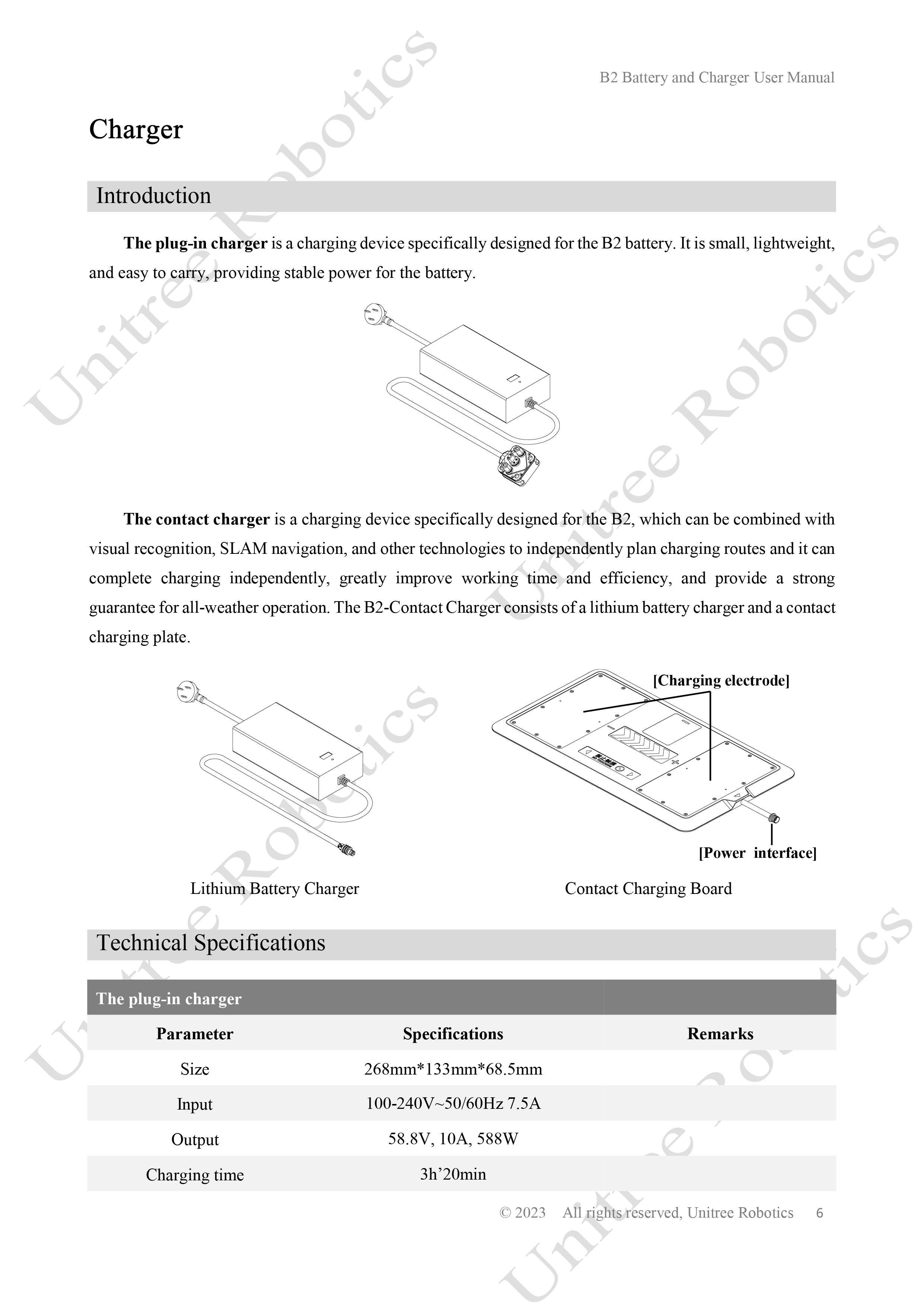 Unitree B2 Battery and Charger Manual page 6