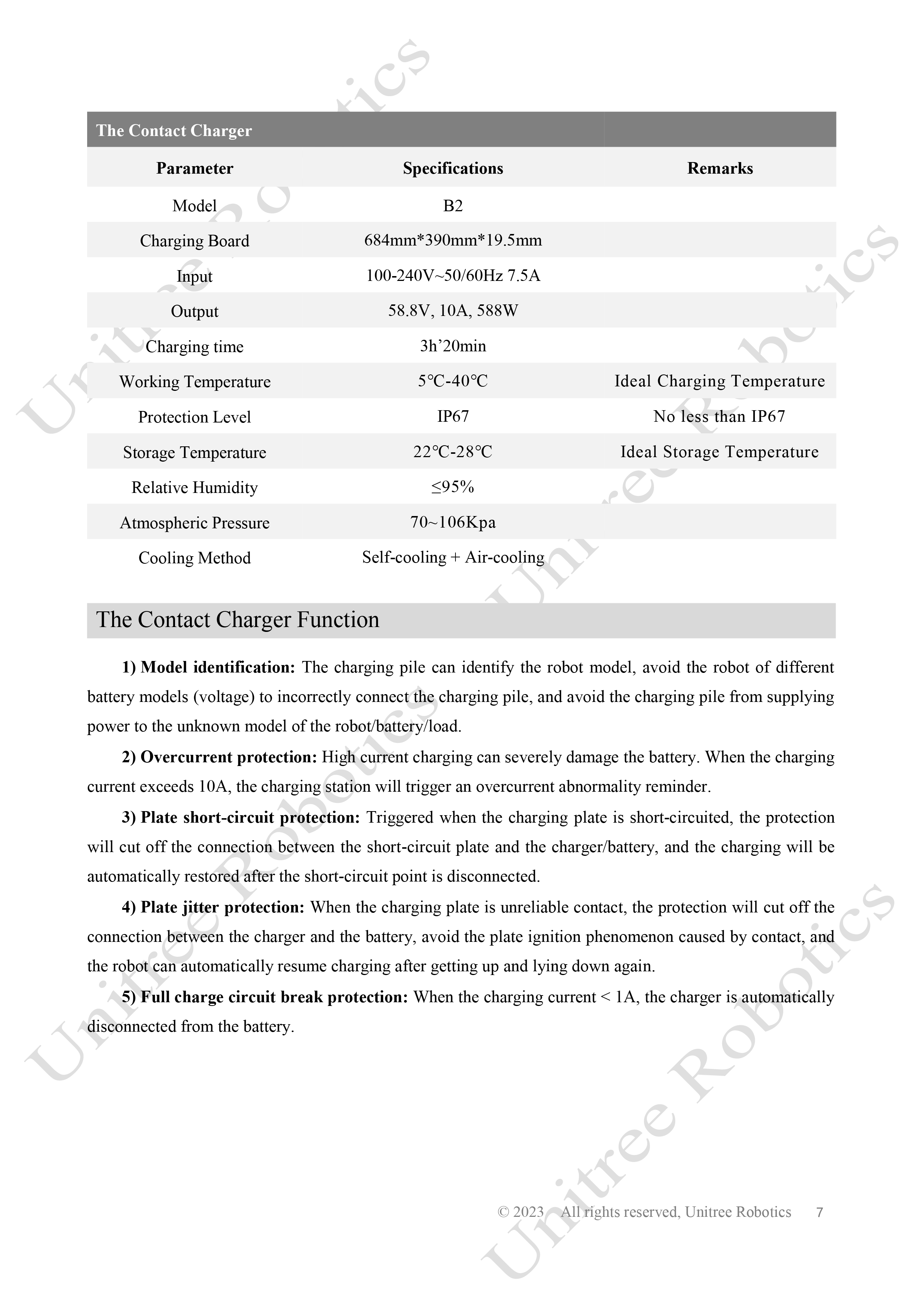 Unitree B2 Battery and Charger Manual page 7