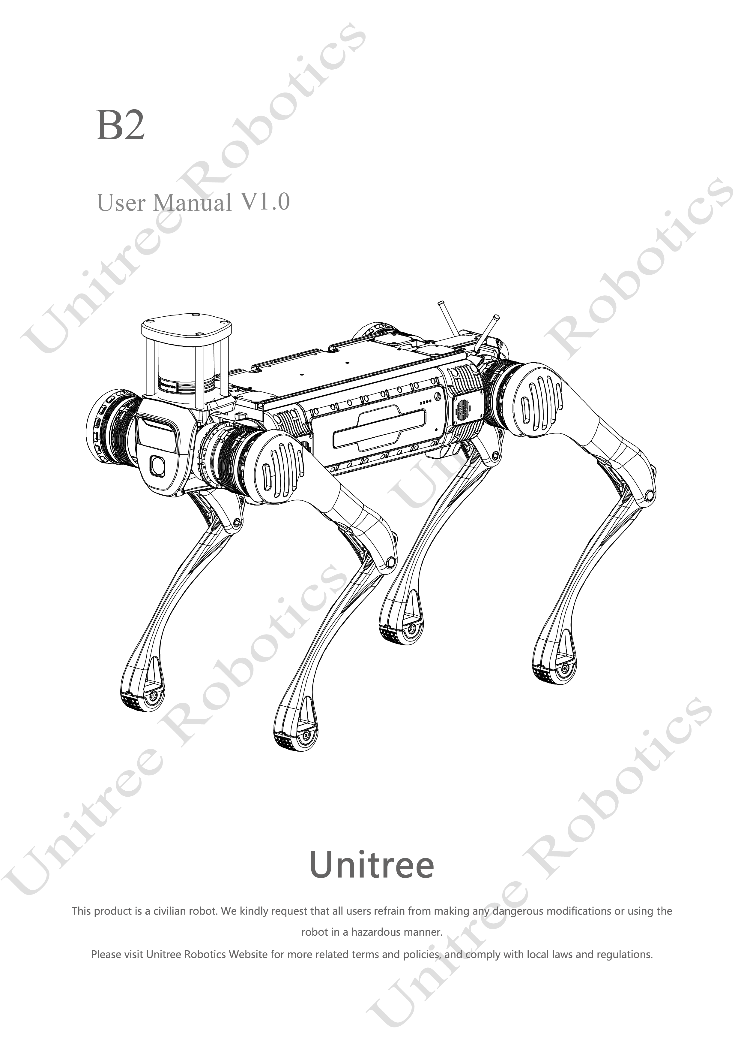 Unitree B2 Official User Manual page 1