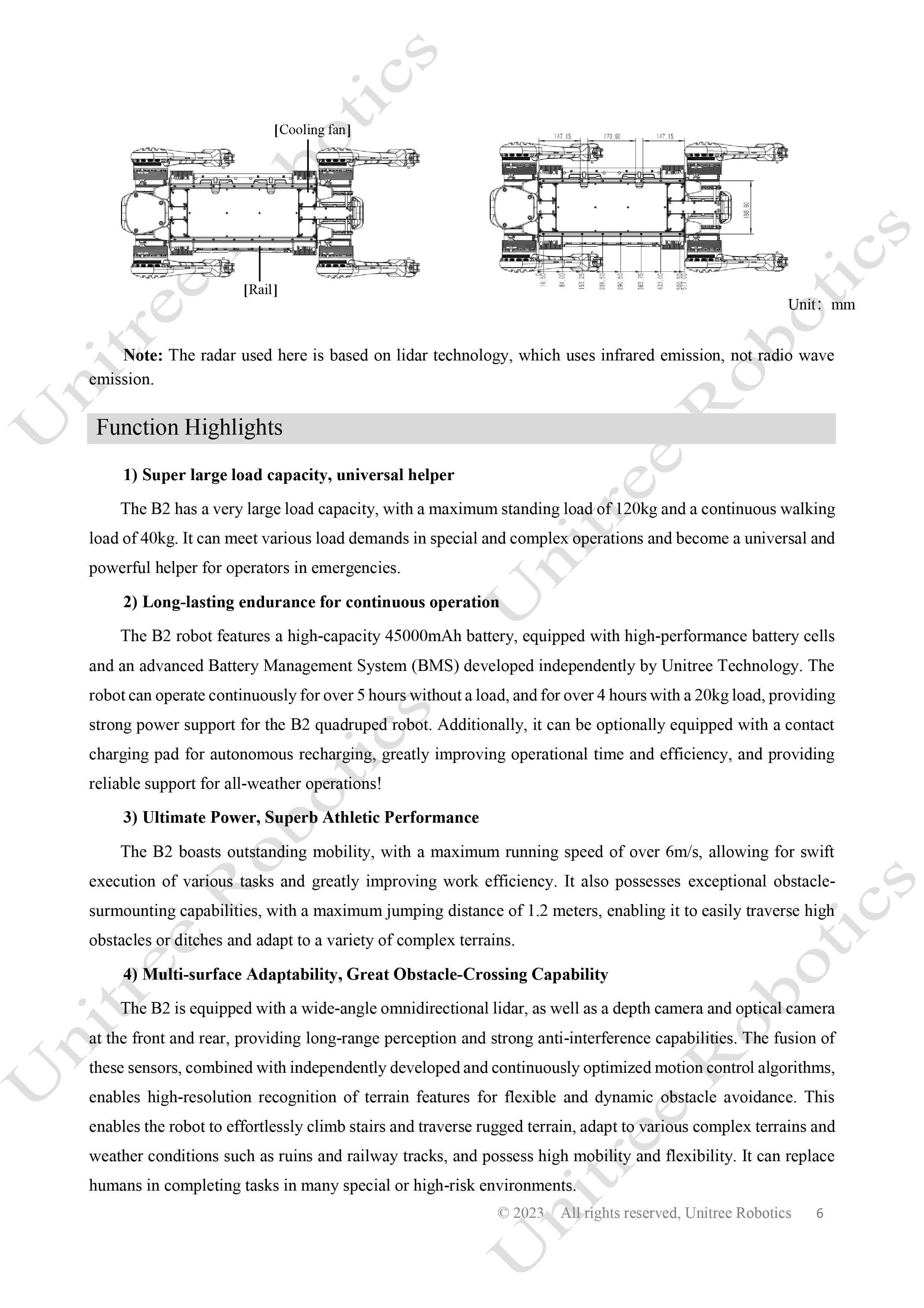 Unitree B2 Official User Manual page 7