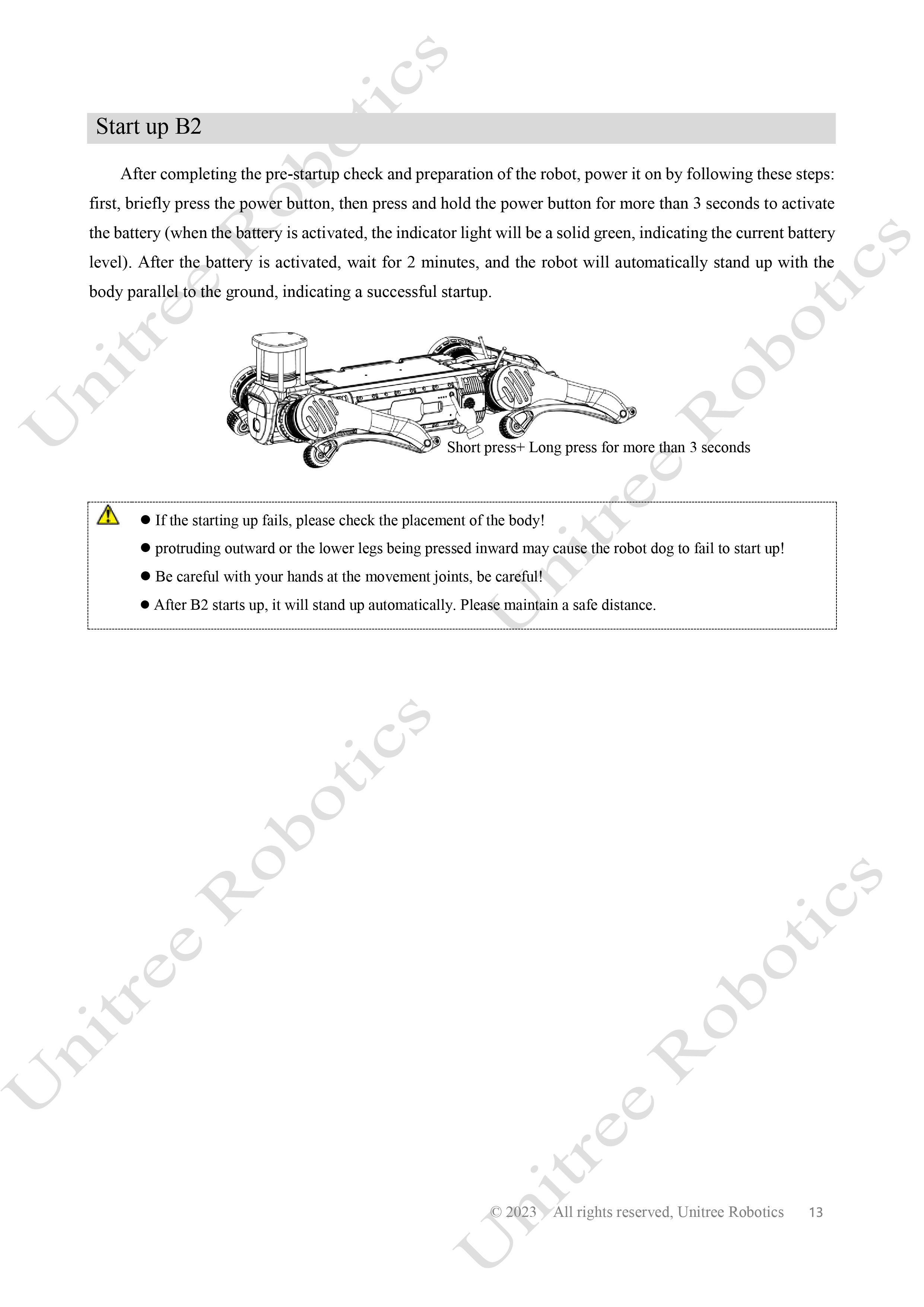 Unitree B2 Official User Manual page 14