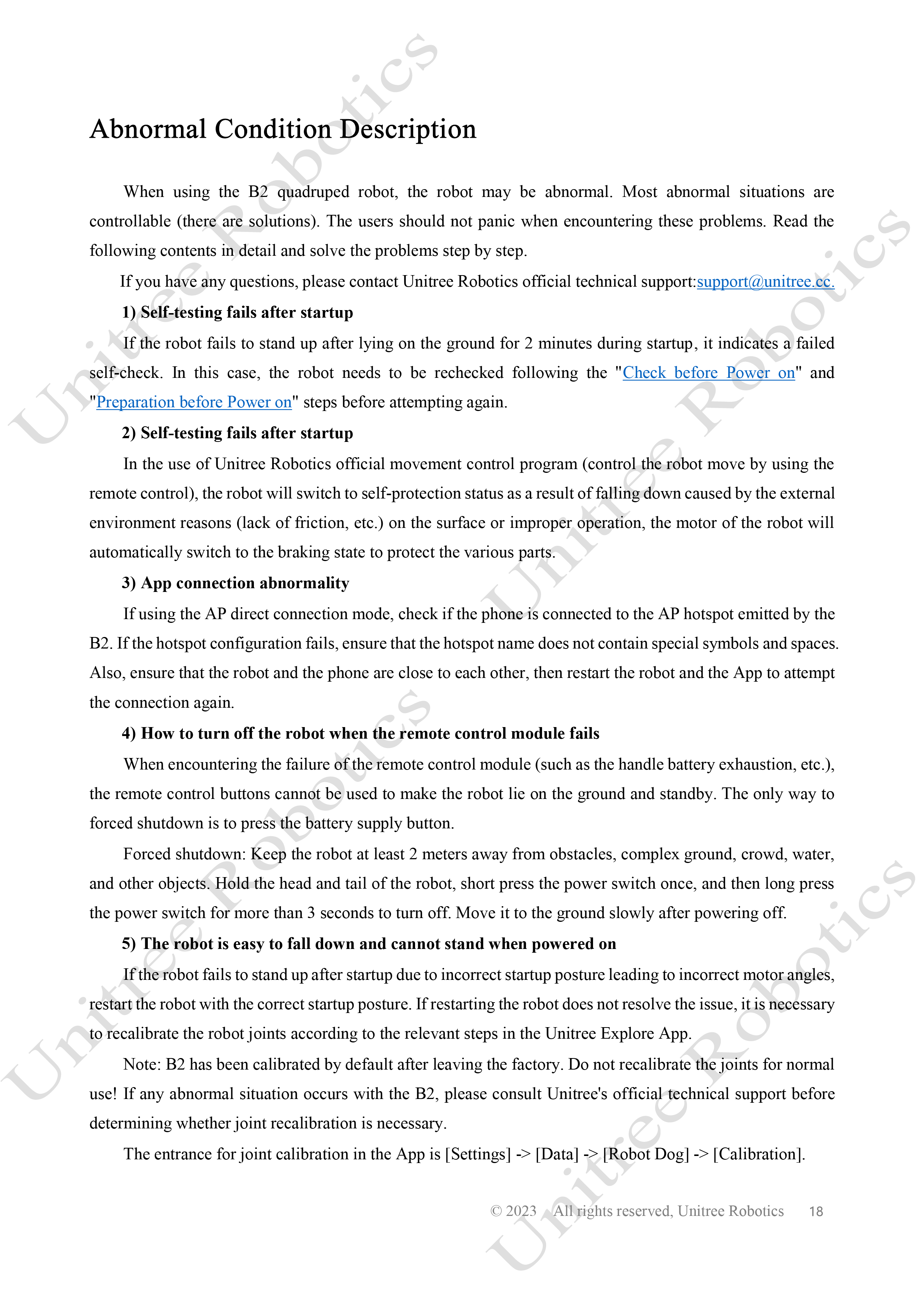 Unitree B2 Official User Manual page 19