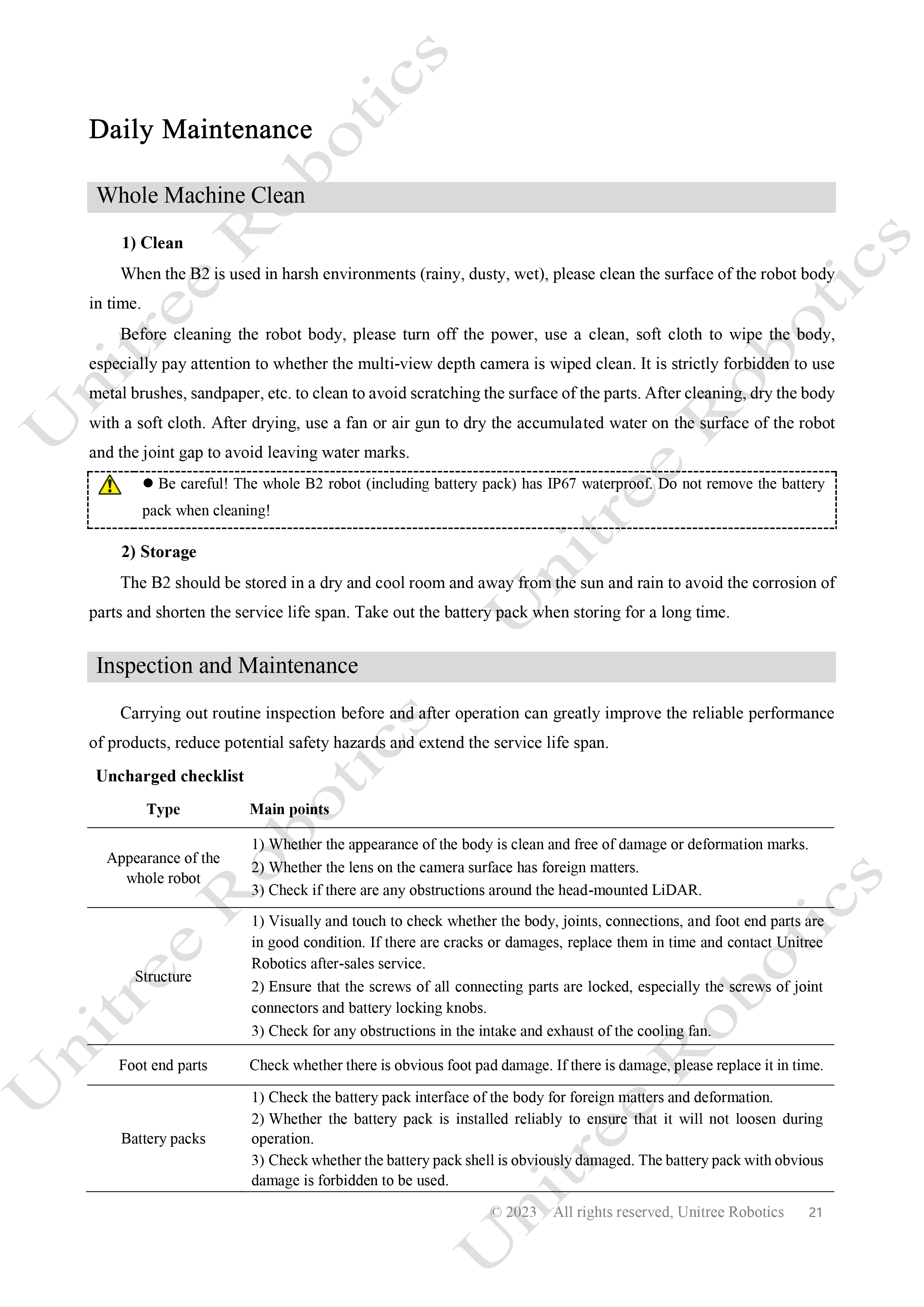 Unitree B2 Official User Manual page 22