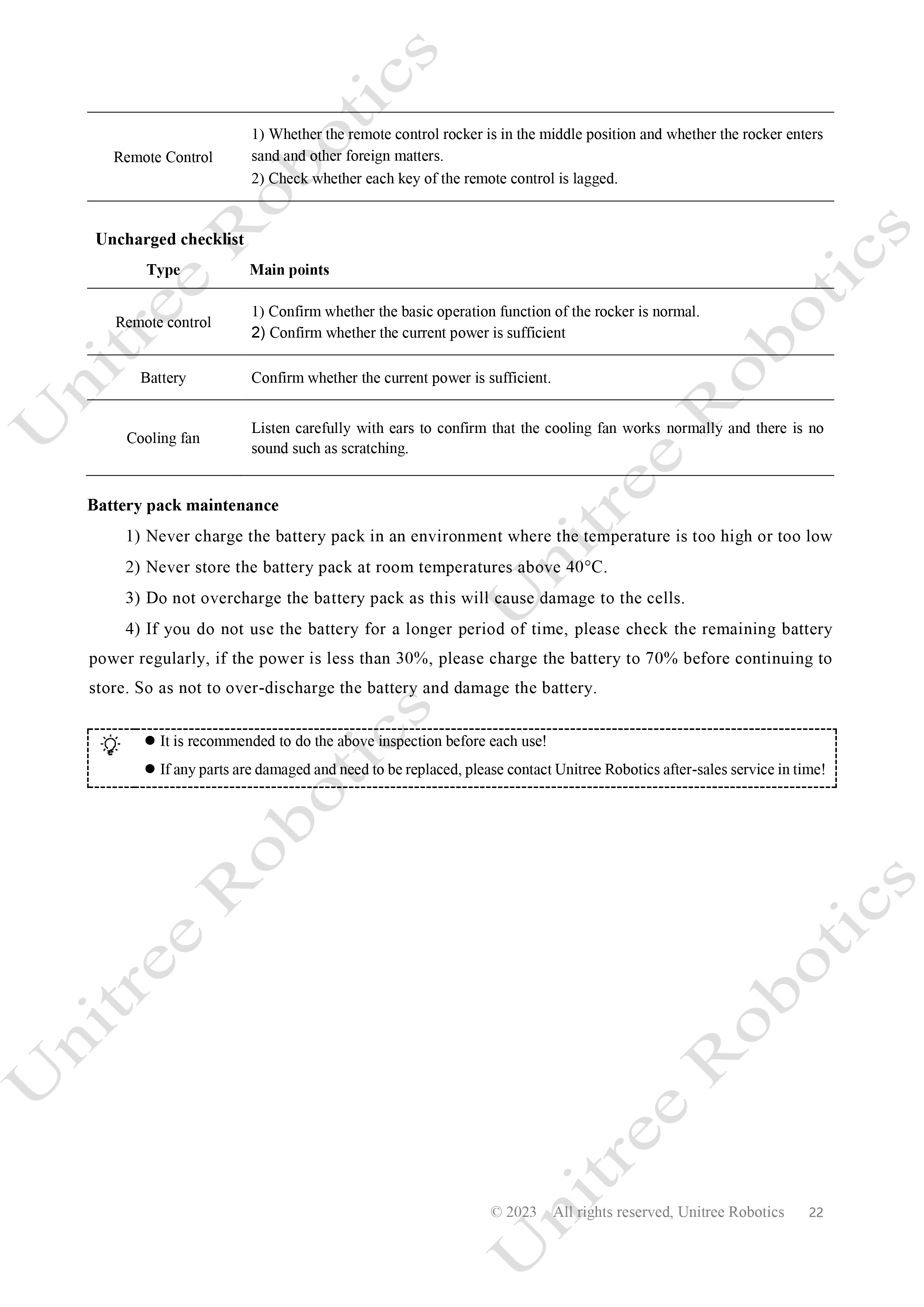 Unitree B2 Official User Manual page 23