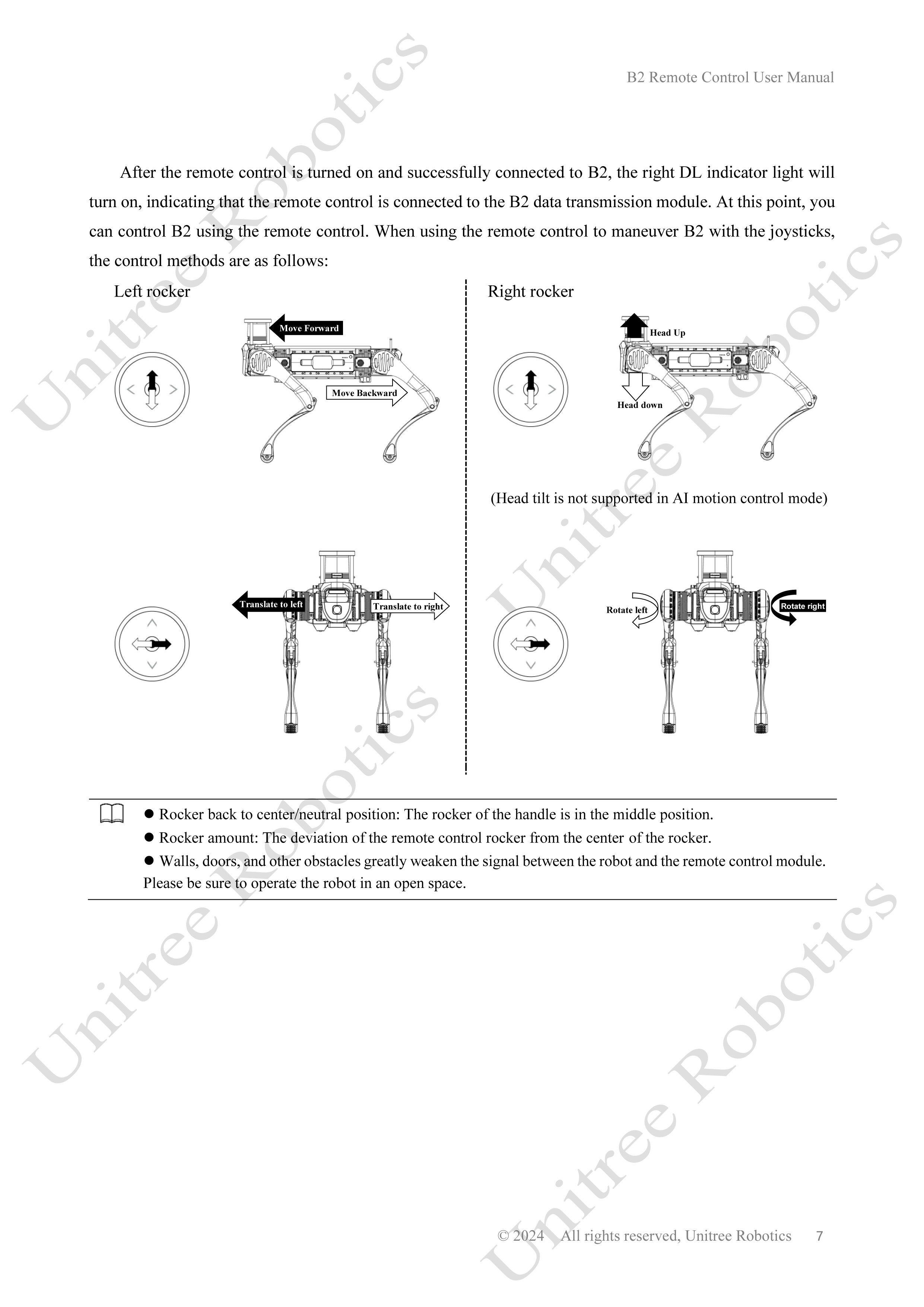 Unitree B2 Remote Control Manual page 7