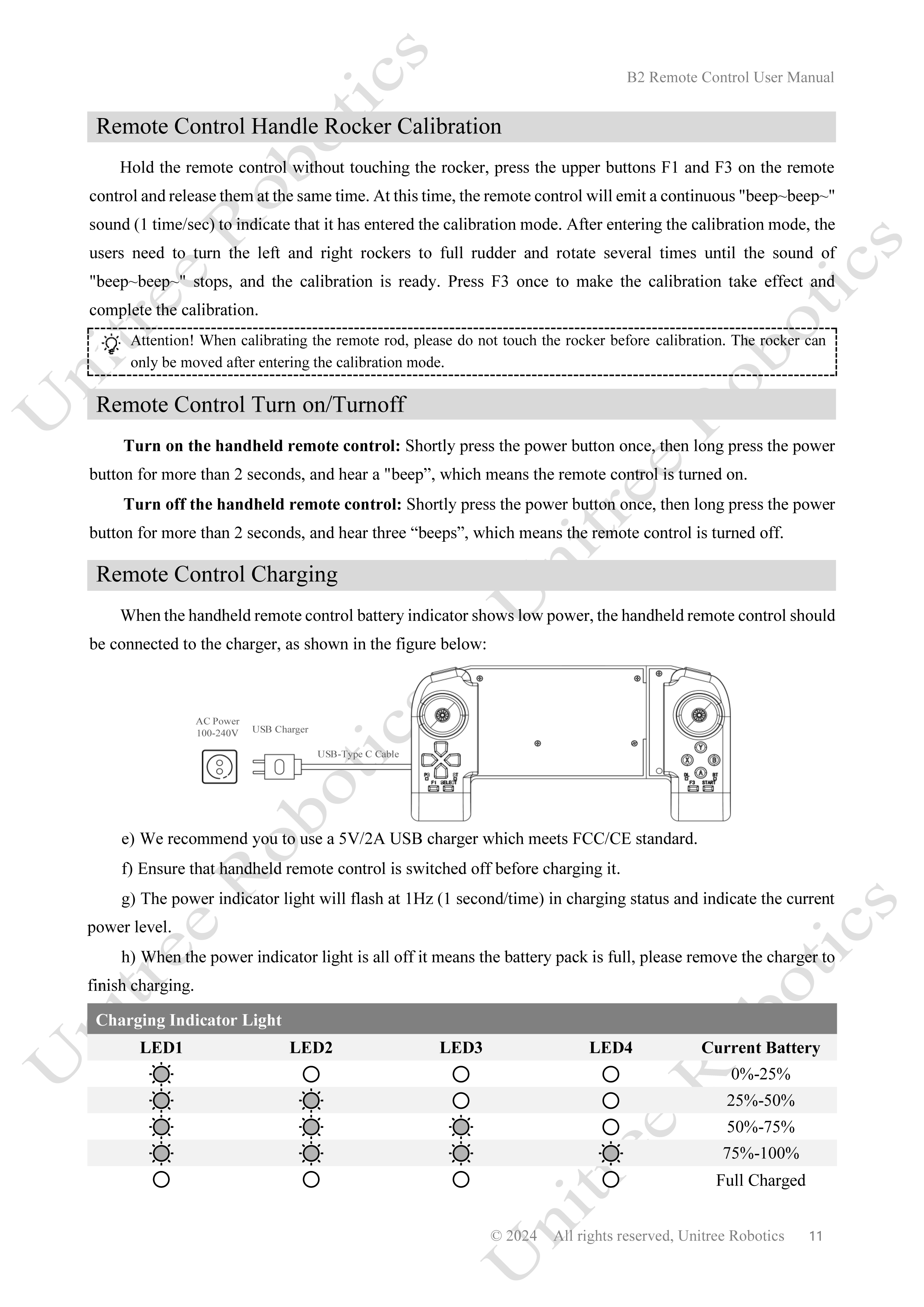 Unitree B2 Remote Control Manual page 11