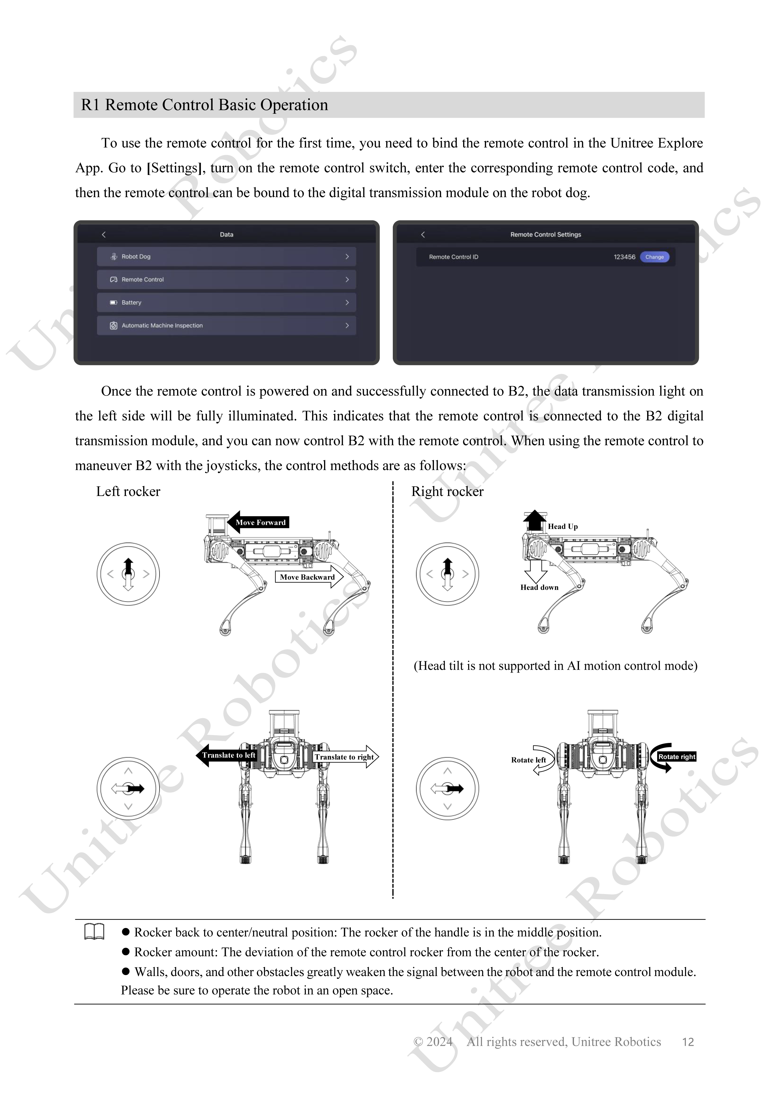 Unitree B2 Remote Control Manual page 12
