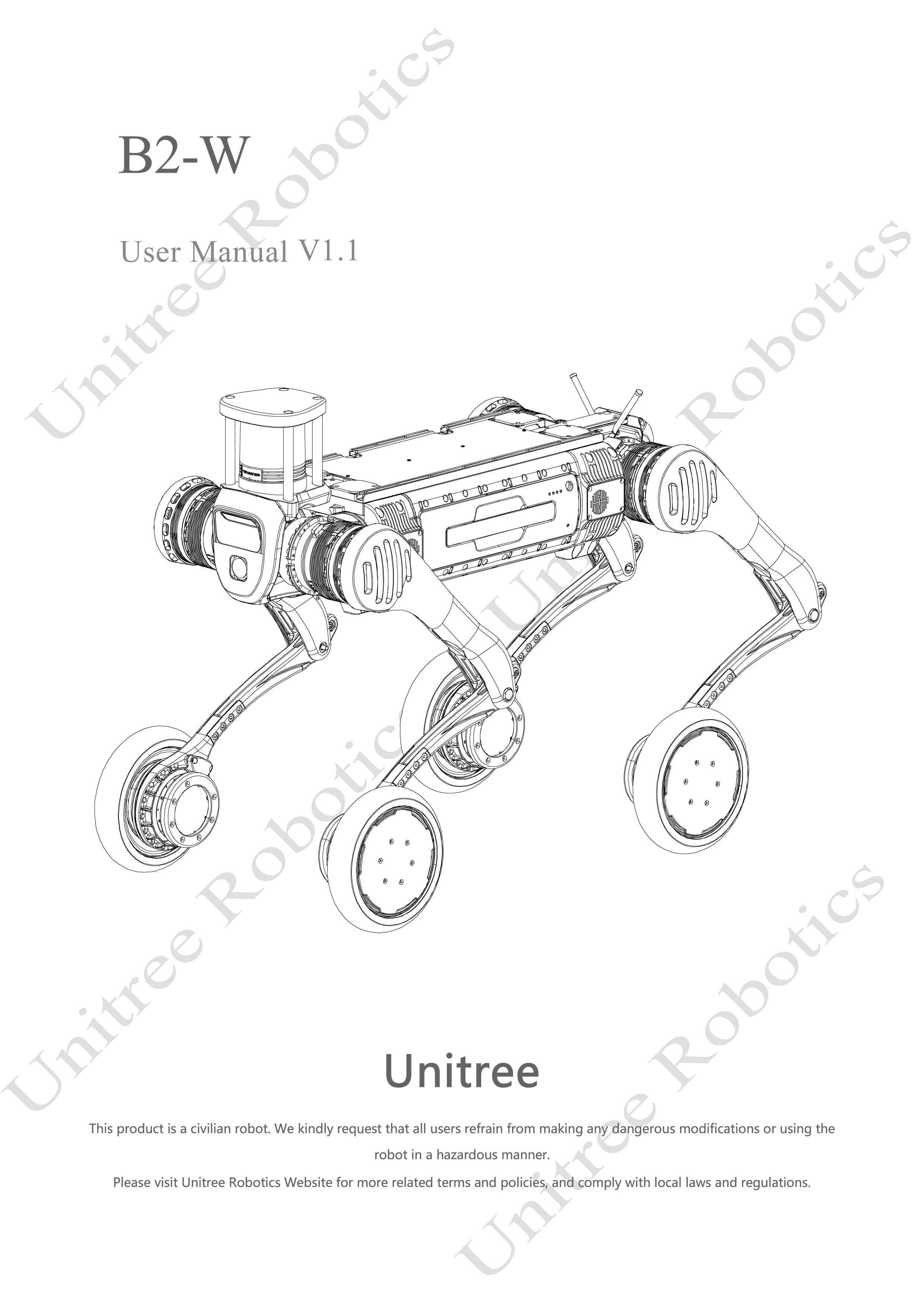 Unitree B2-W Official User Manual page 1