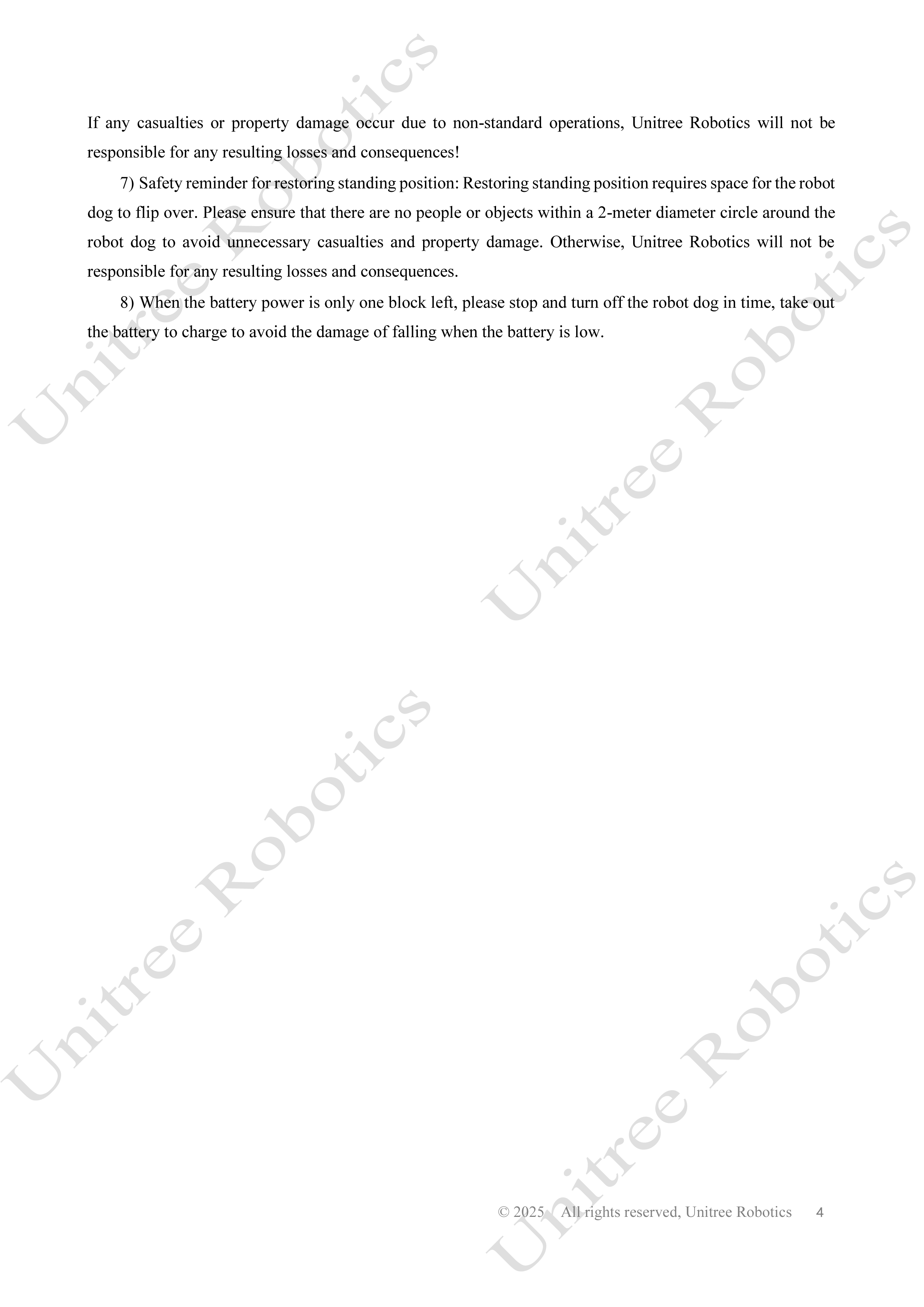 Unitree B2-W Official User Manual page 5