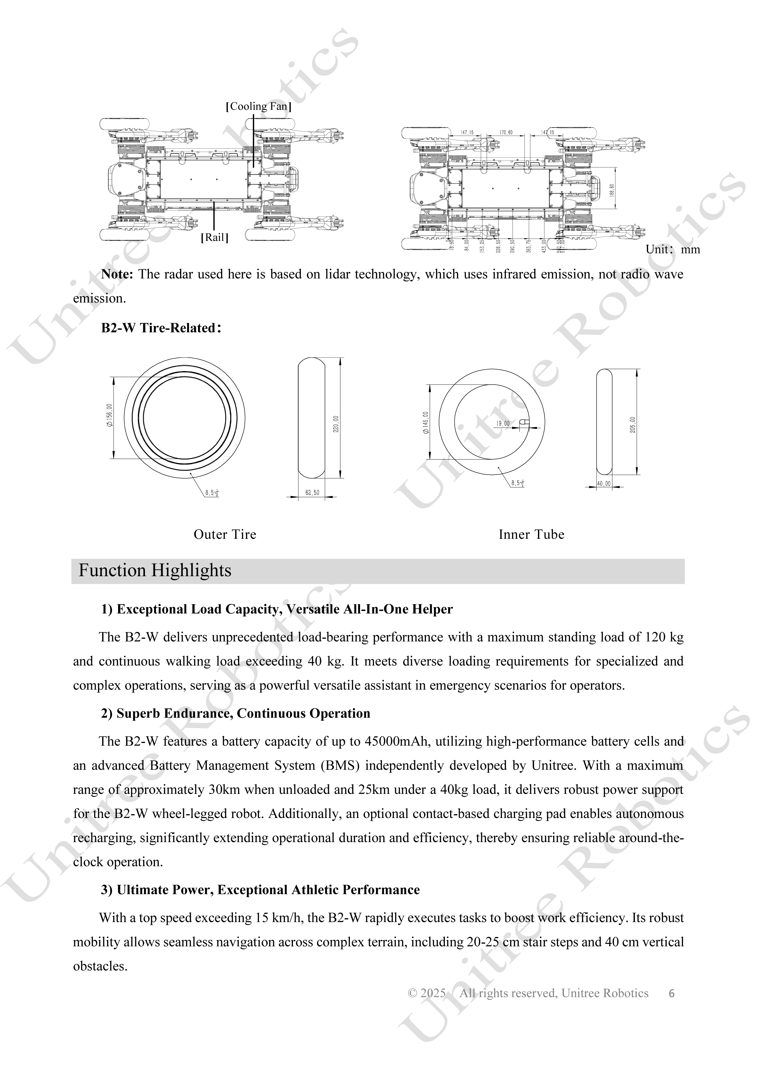 Unitree B2-W Official User Manual page 7