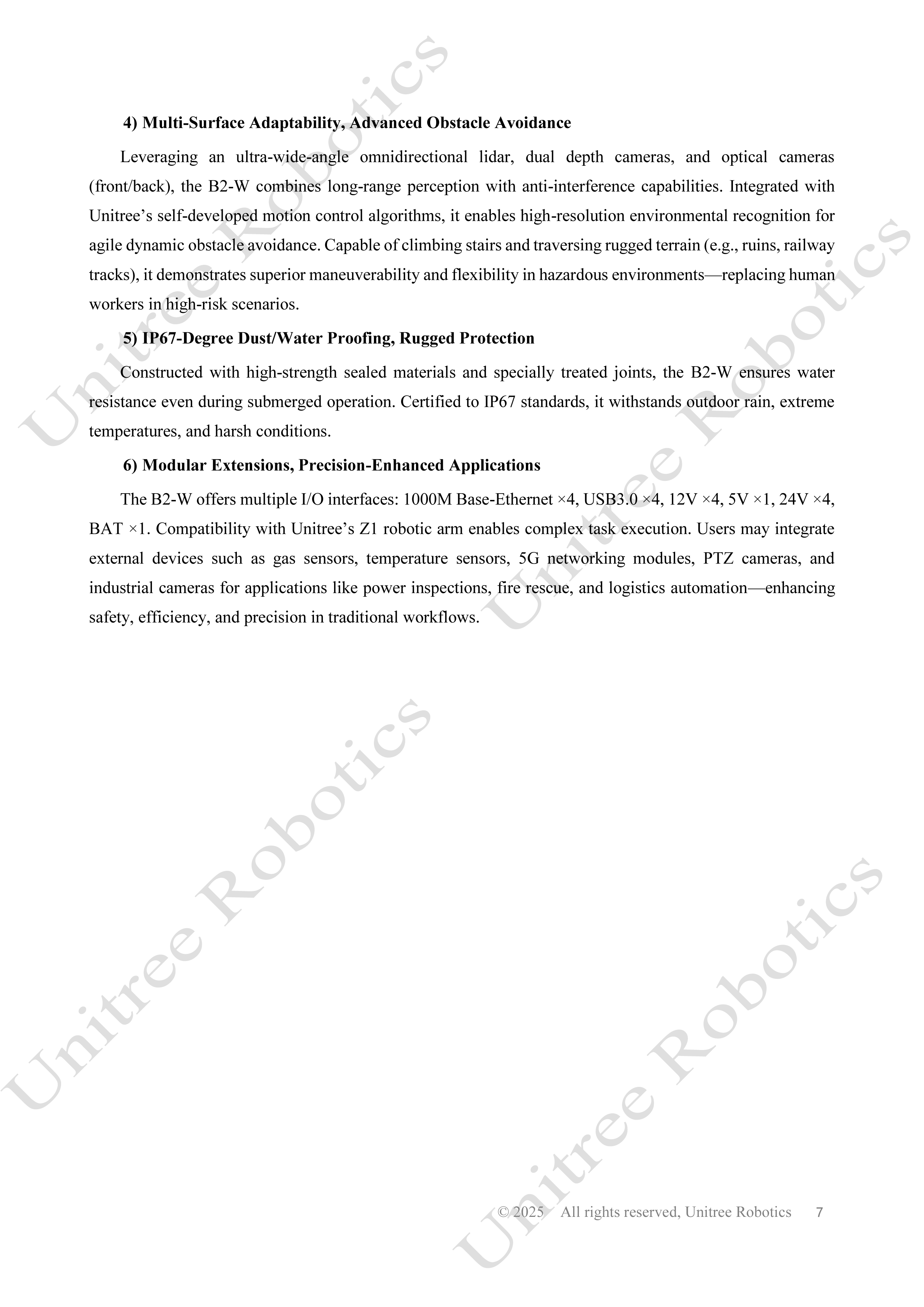 Unitree B2-W Official User Manual page 8