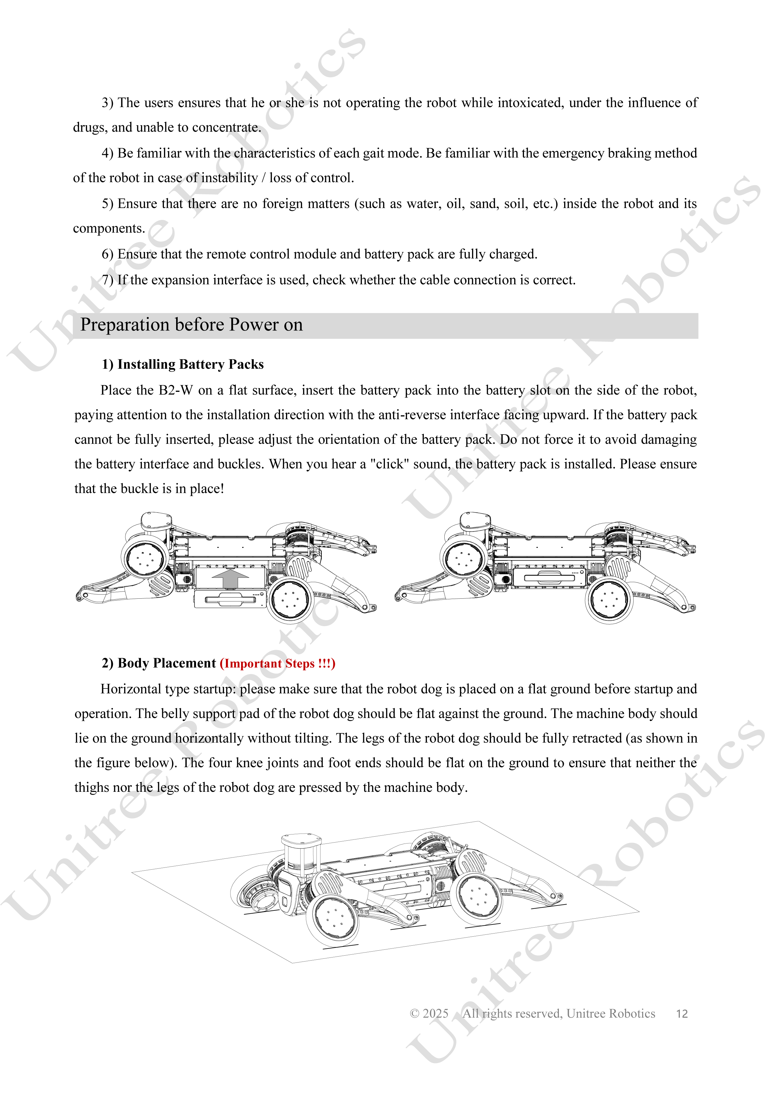 Unitree B2-W Official User Manual page 13