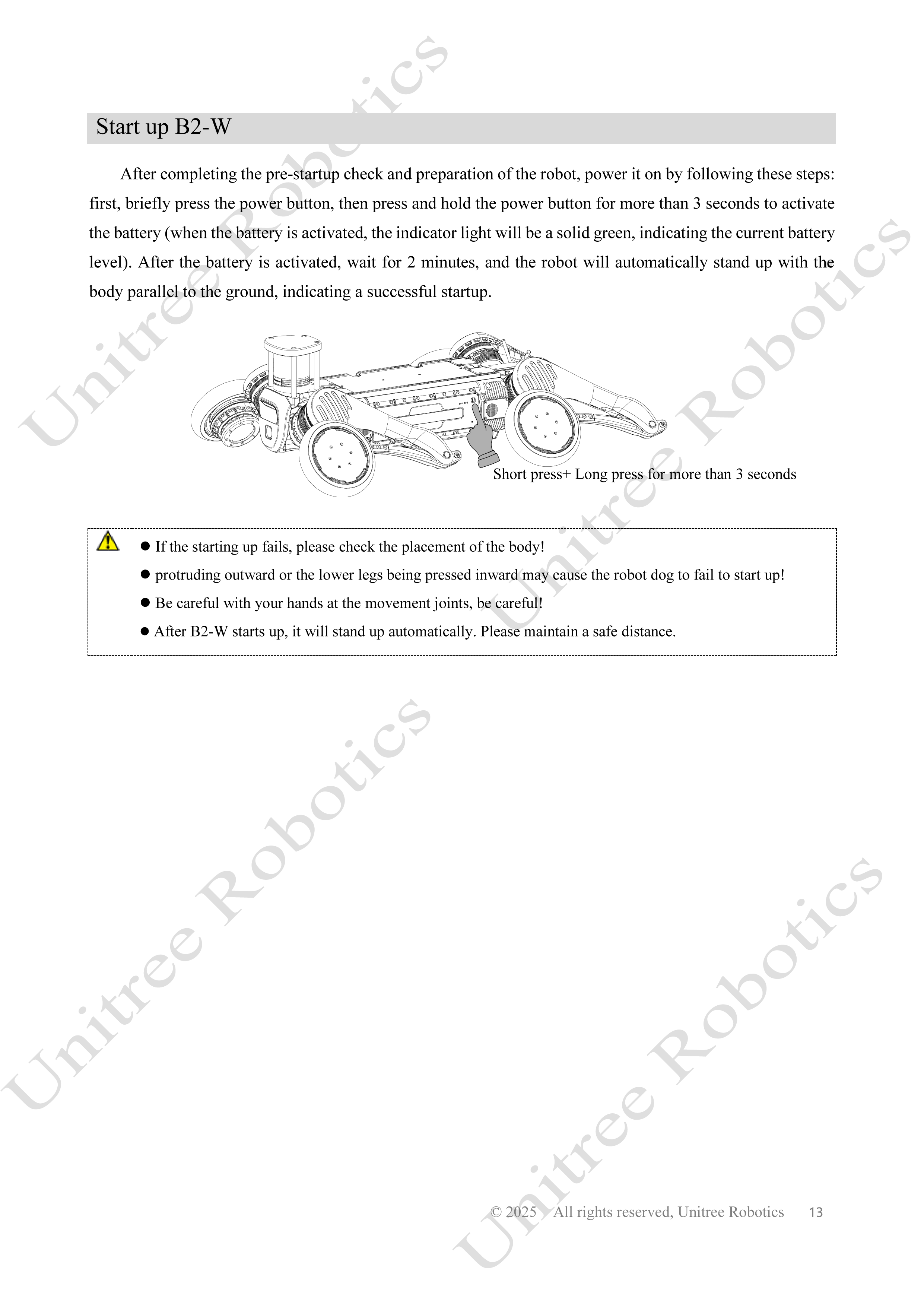 Unitree B2-W Official User Manual page 14