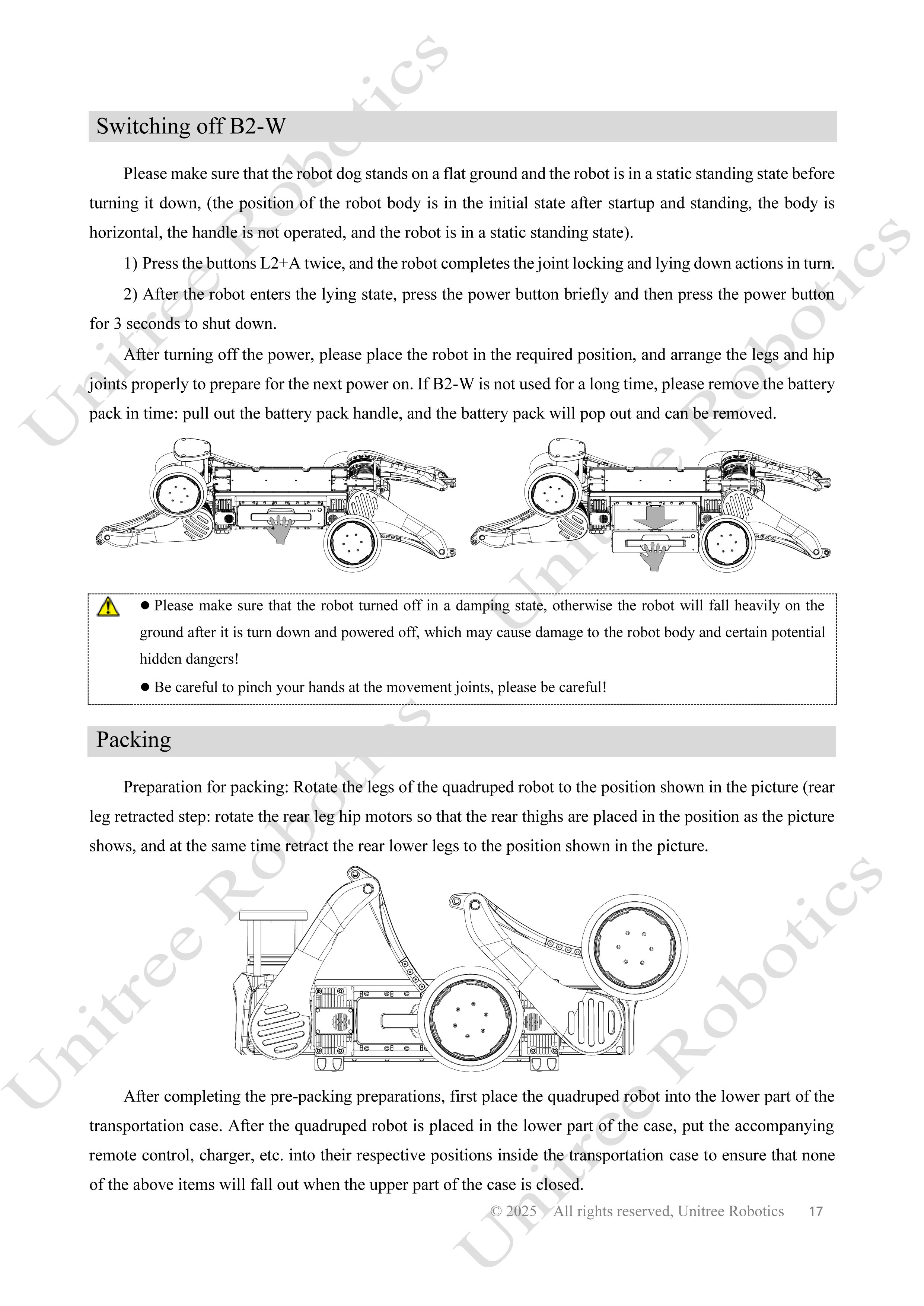 Unitree B2-W Official User Manual page 18
