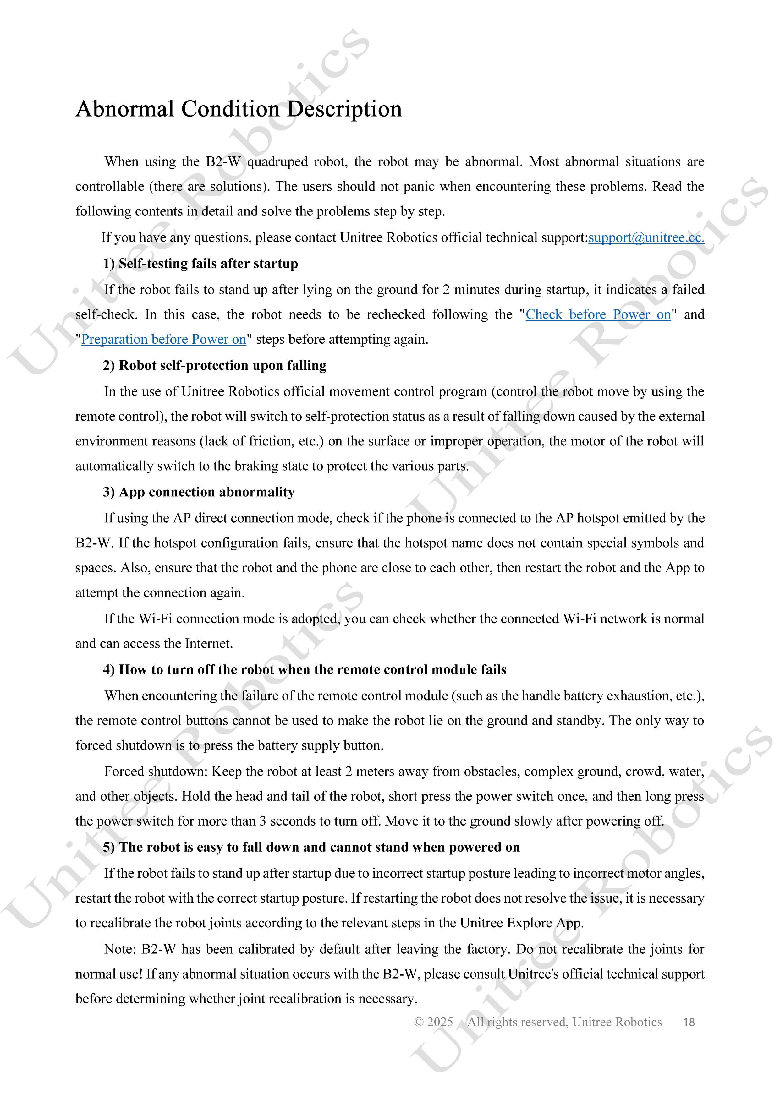 Unitree B2-W Official User Manual page 19
