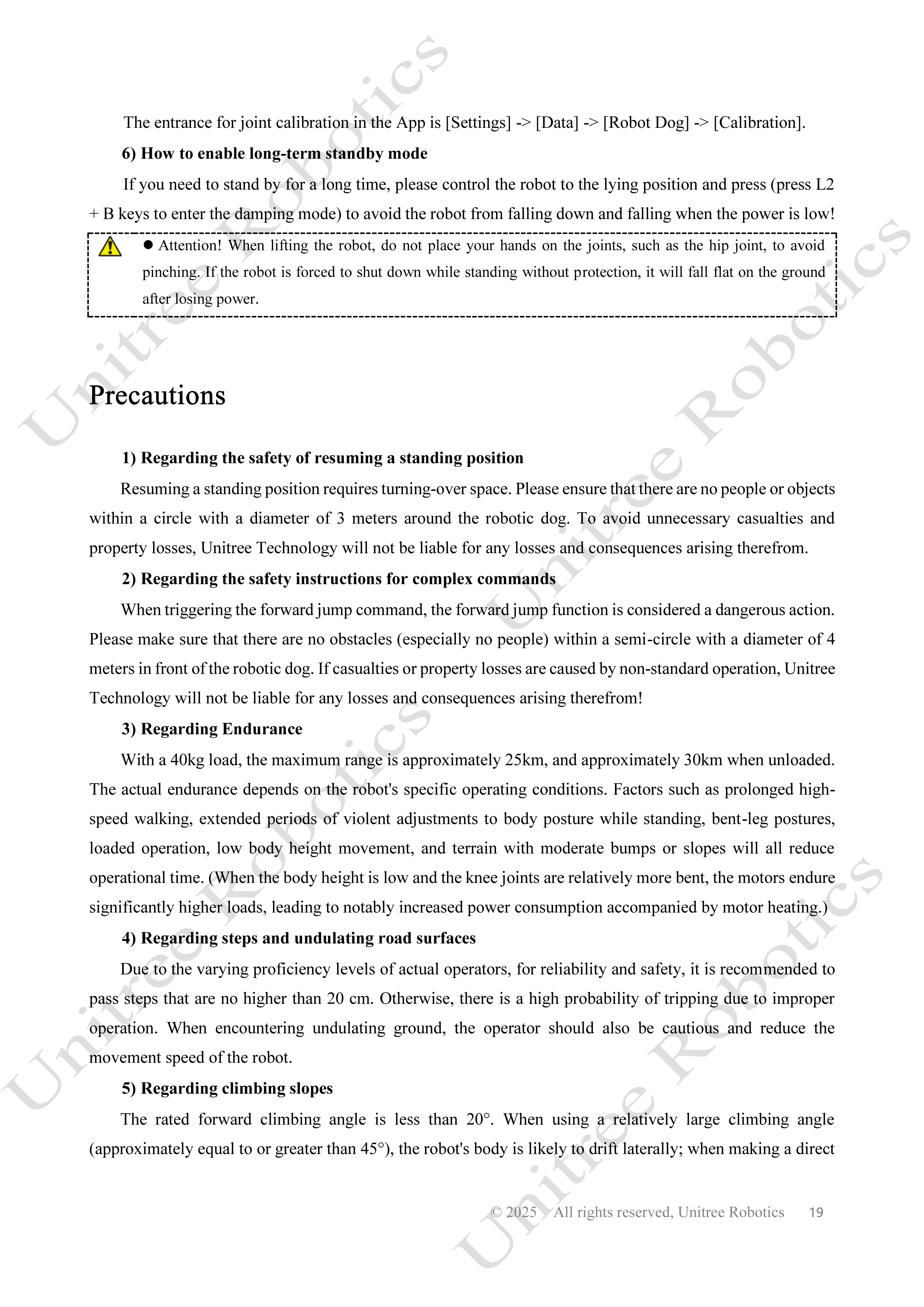Unitree B2-W Official User Manual page 20