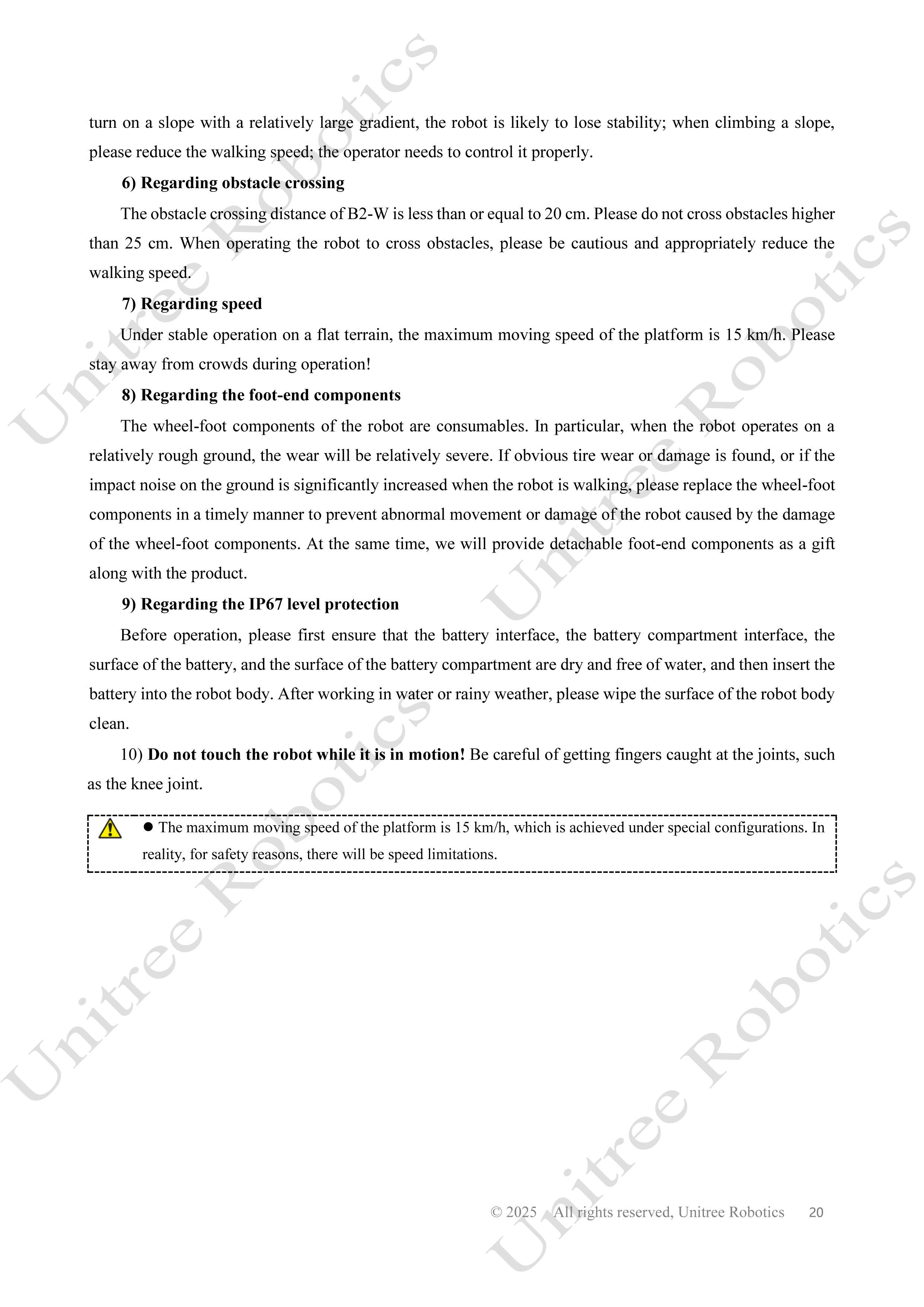 Unitree B2-W Official User Manual page 21
