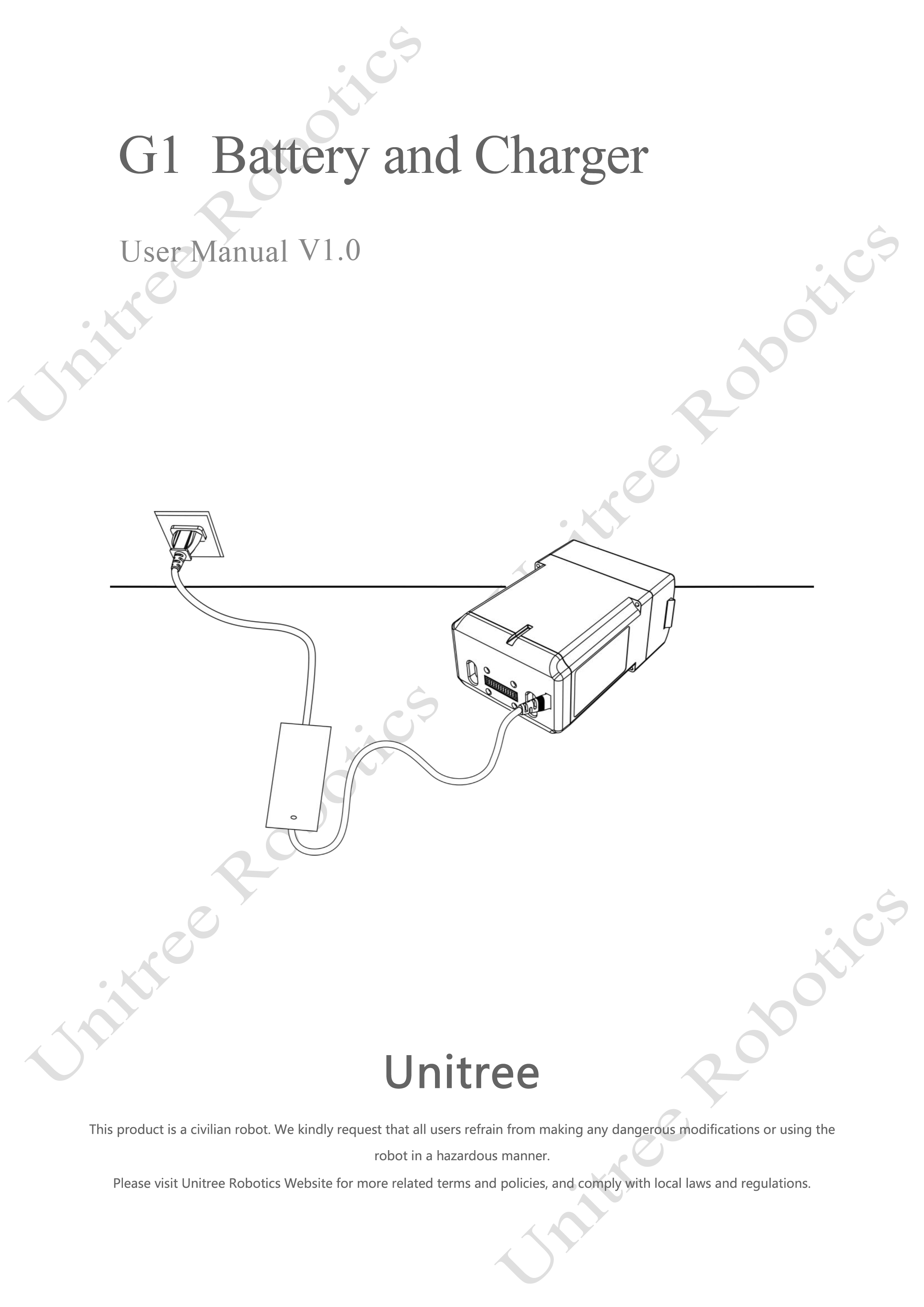 Unitree G1 Battery and Charger Manual page 1