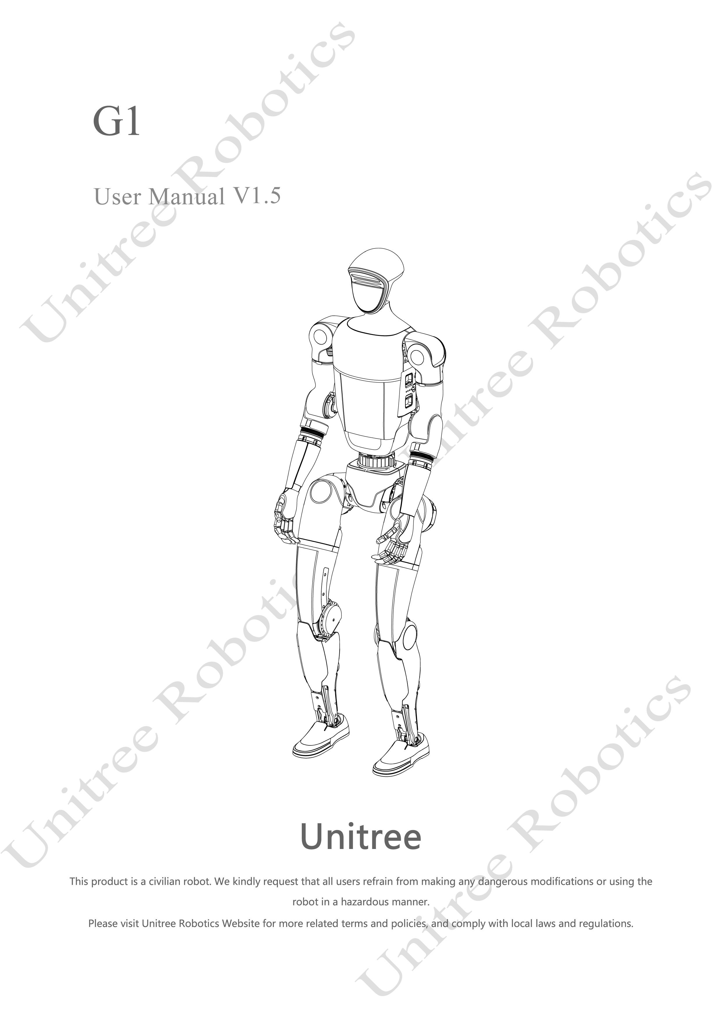 Unitree G1 Official User Manual page 1