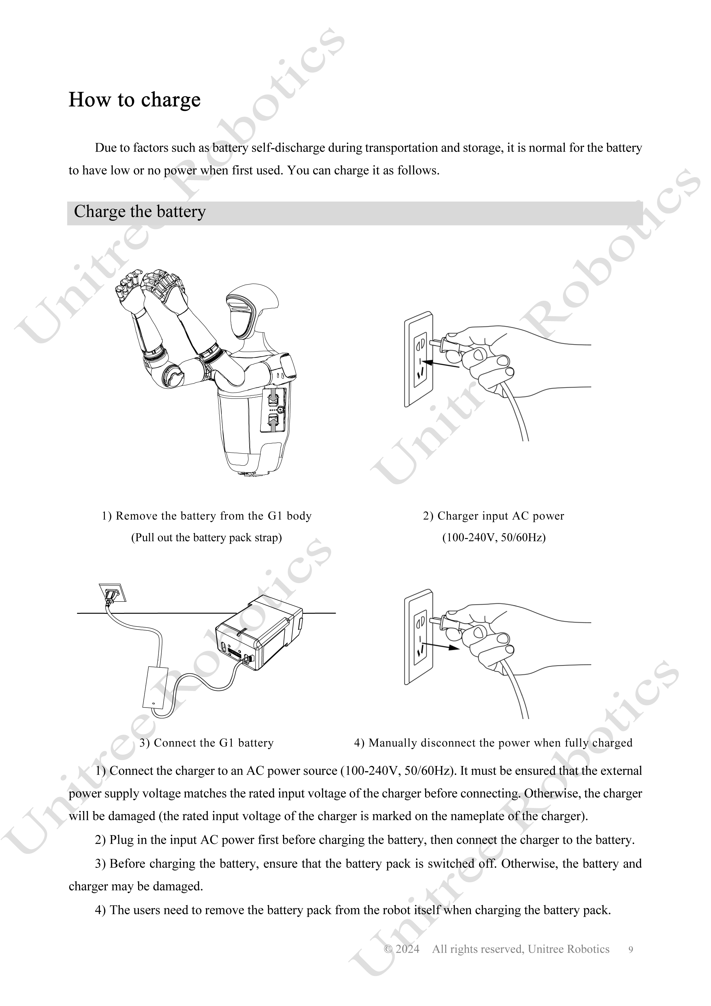Unitree G1 Official User Manual page 10