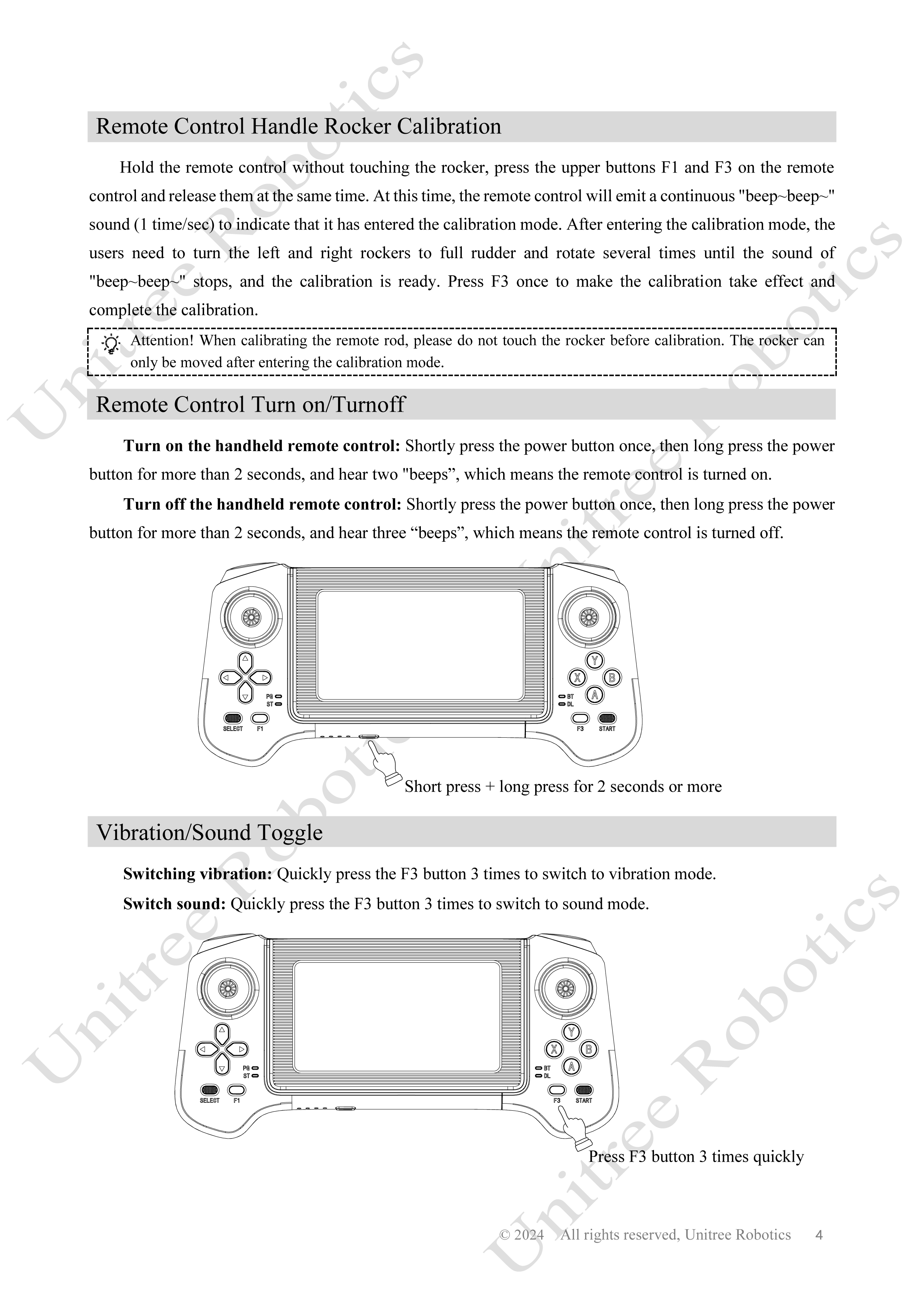 Unitree G1 Remote Control Manual page 4