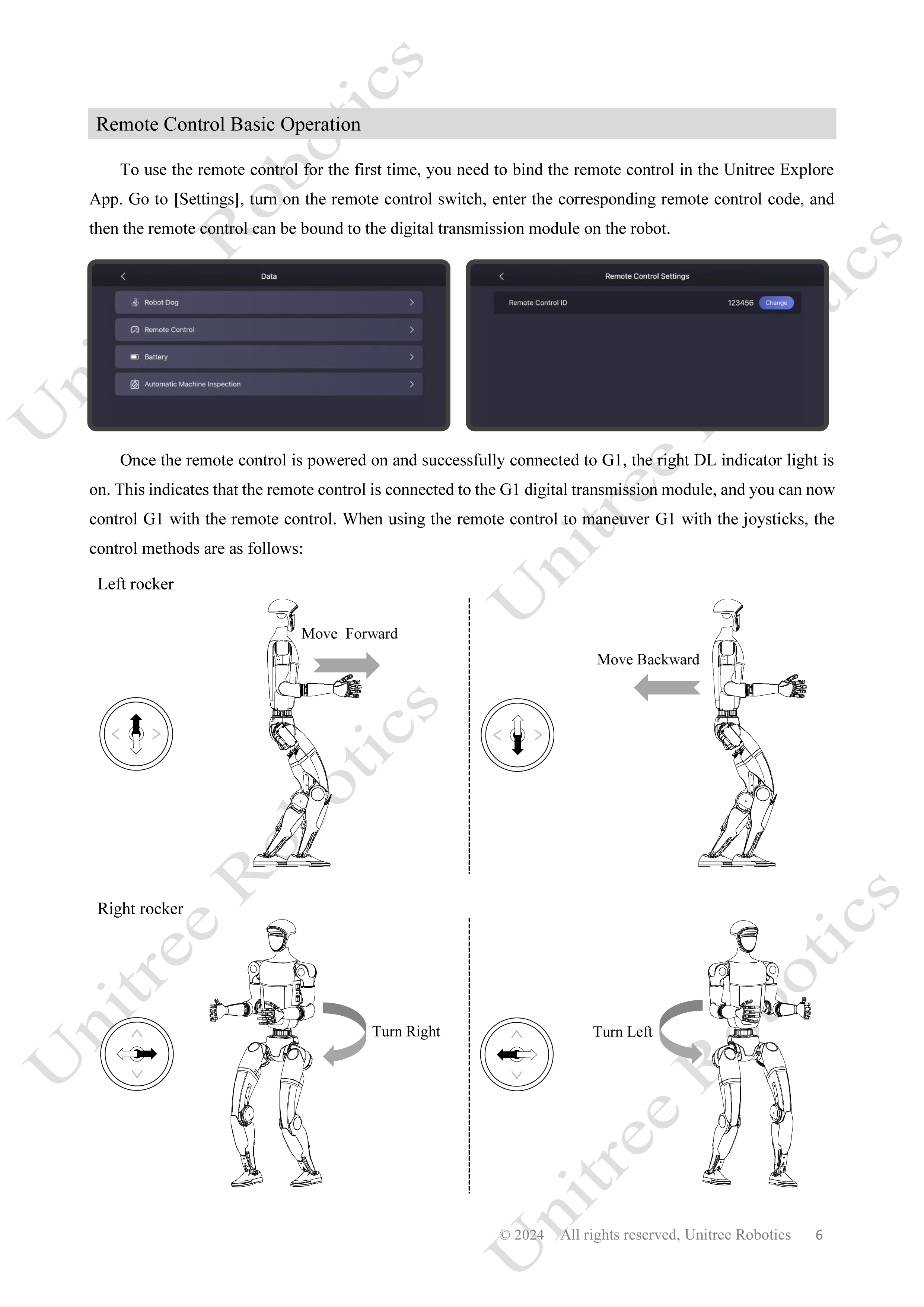 Unitree G1 Remote Control Manual page 6