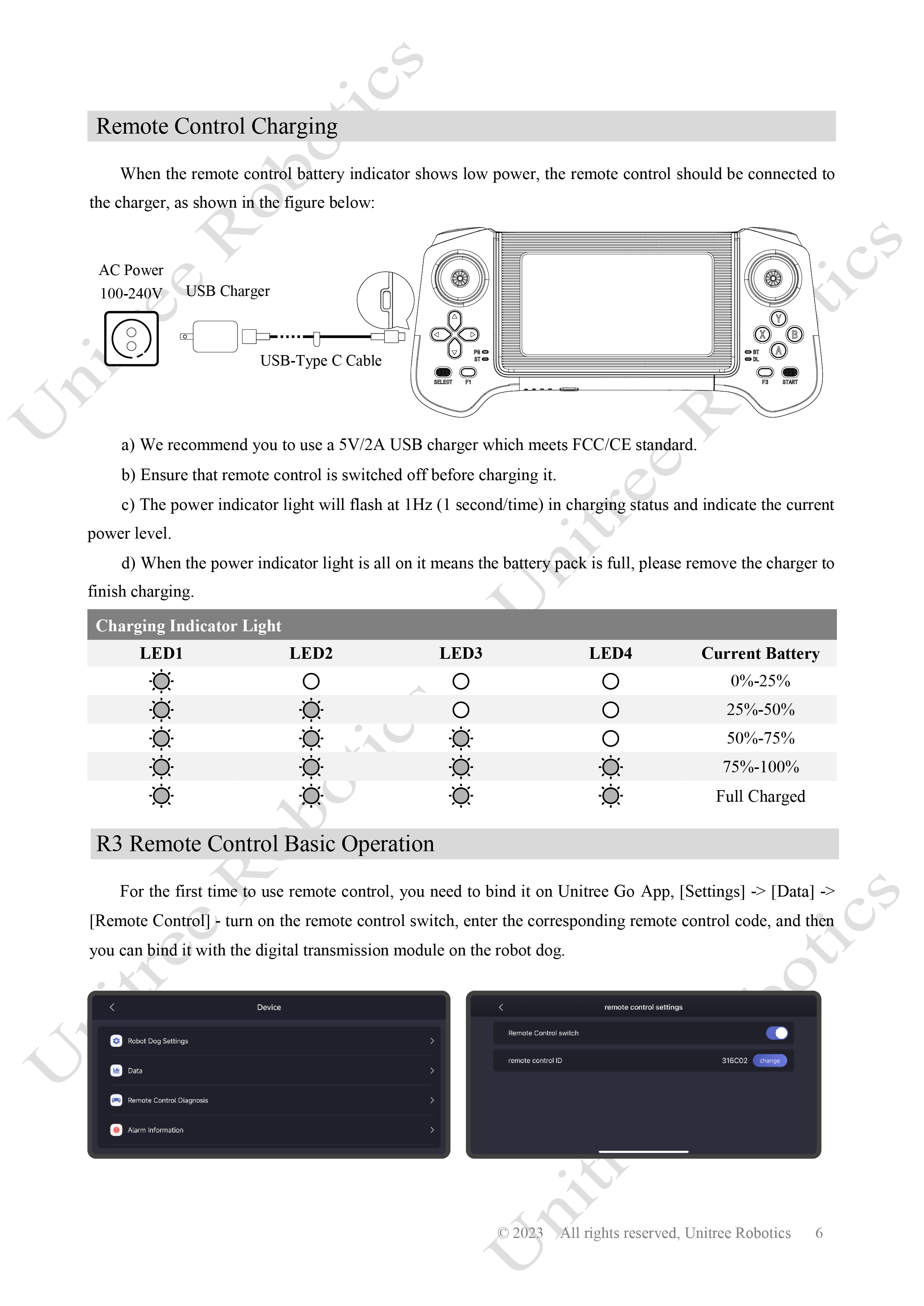 Unitree Go2 Handheld Remote Control Manual page 6