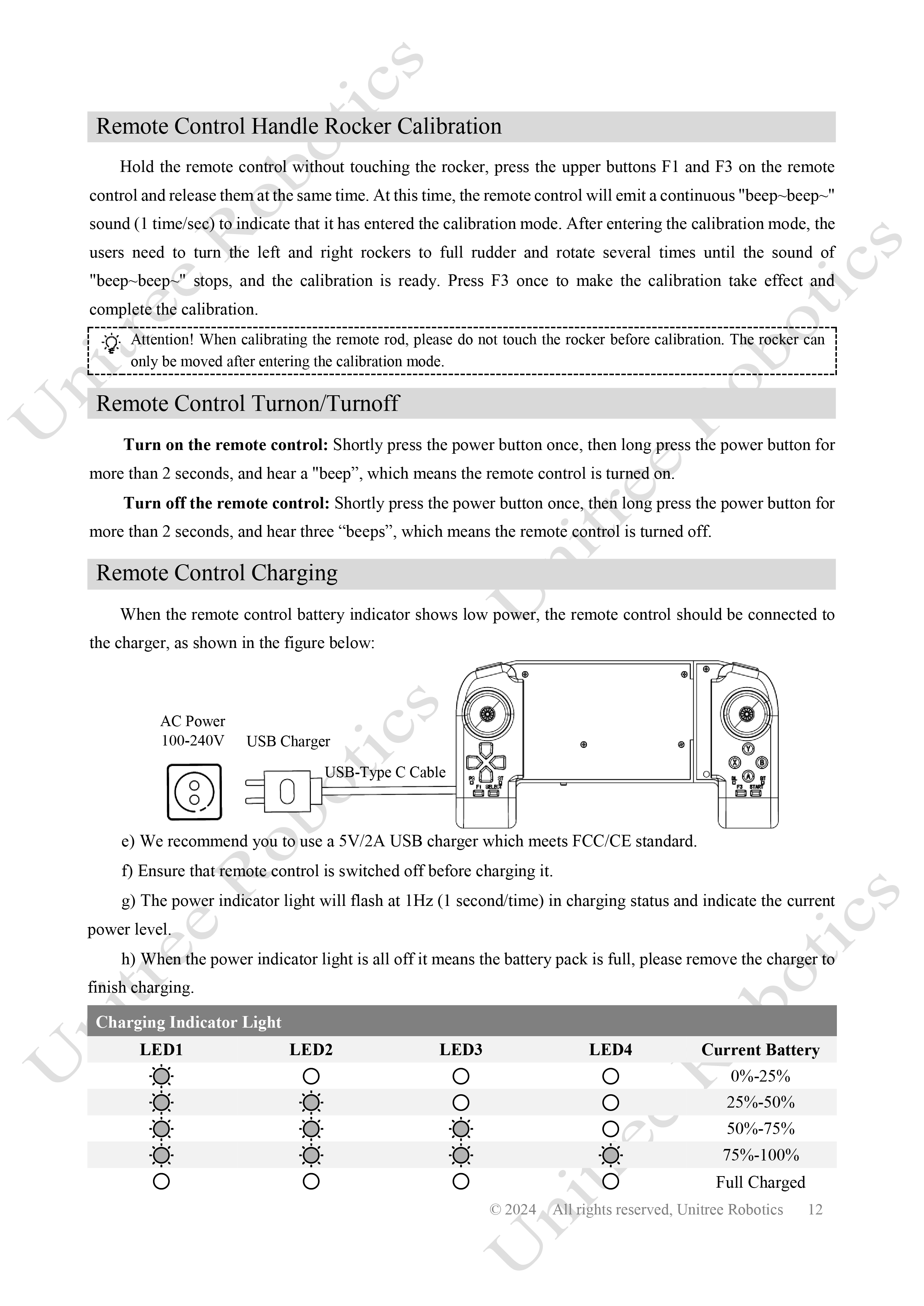 Unitree Go2 Handheld Remote Control Manual page 12