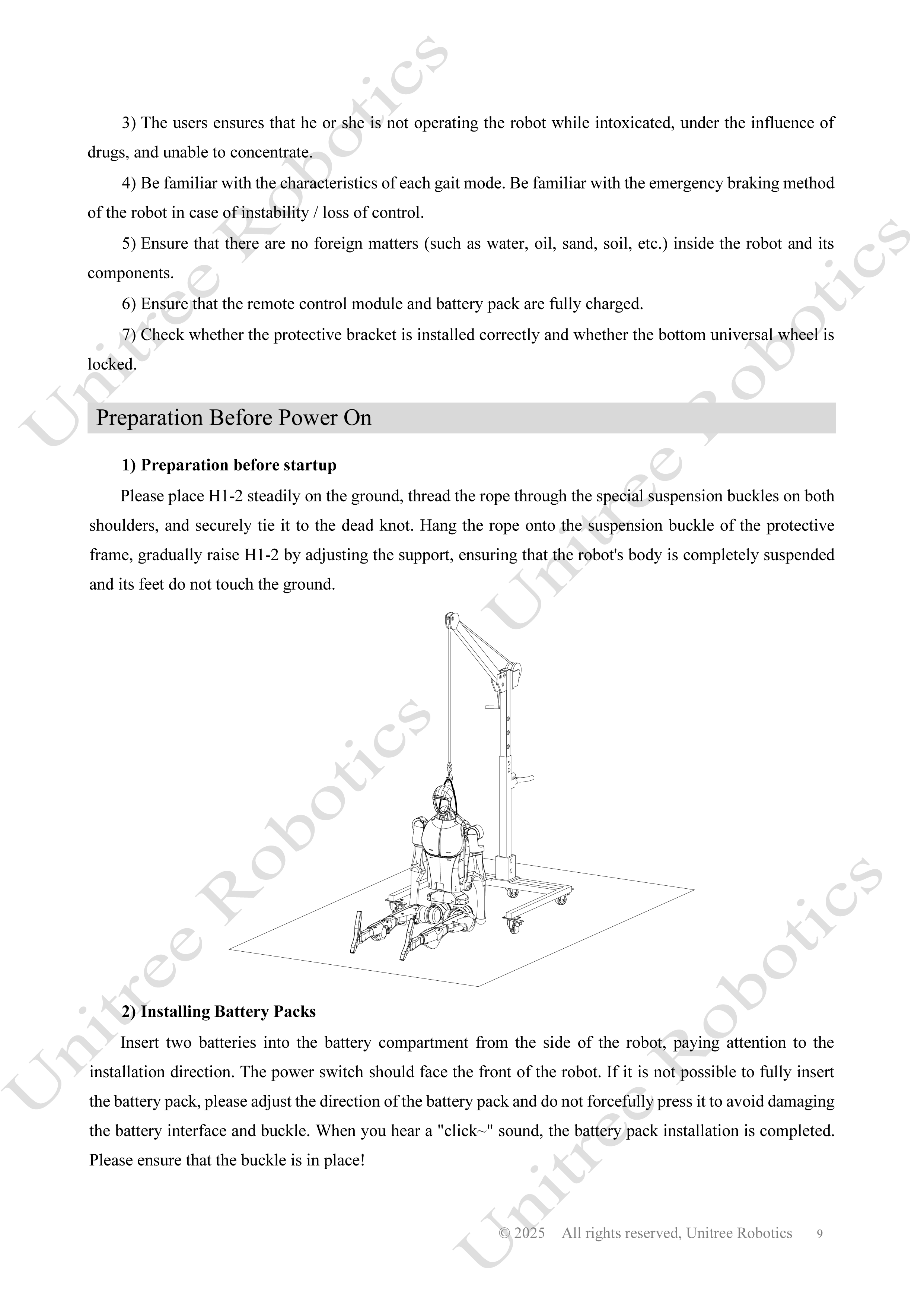 Unitree H1-2 Official User Manual page 10