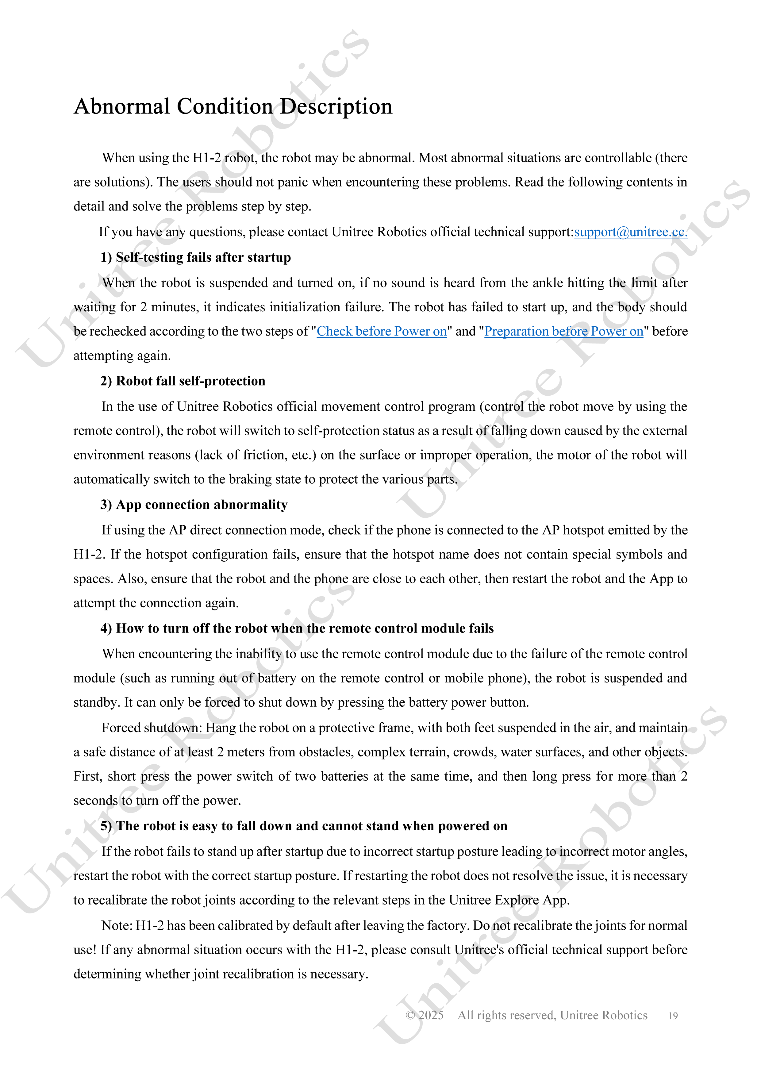 Unitree H1-2 Official User Manual page 20
