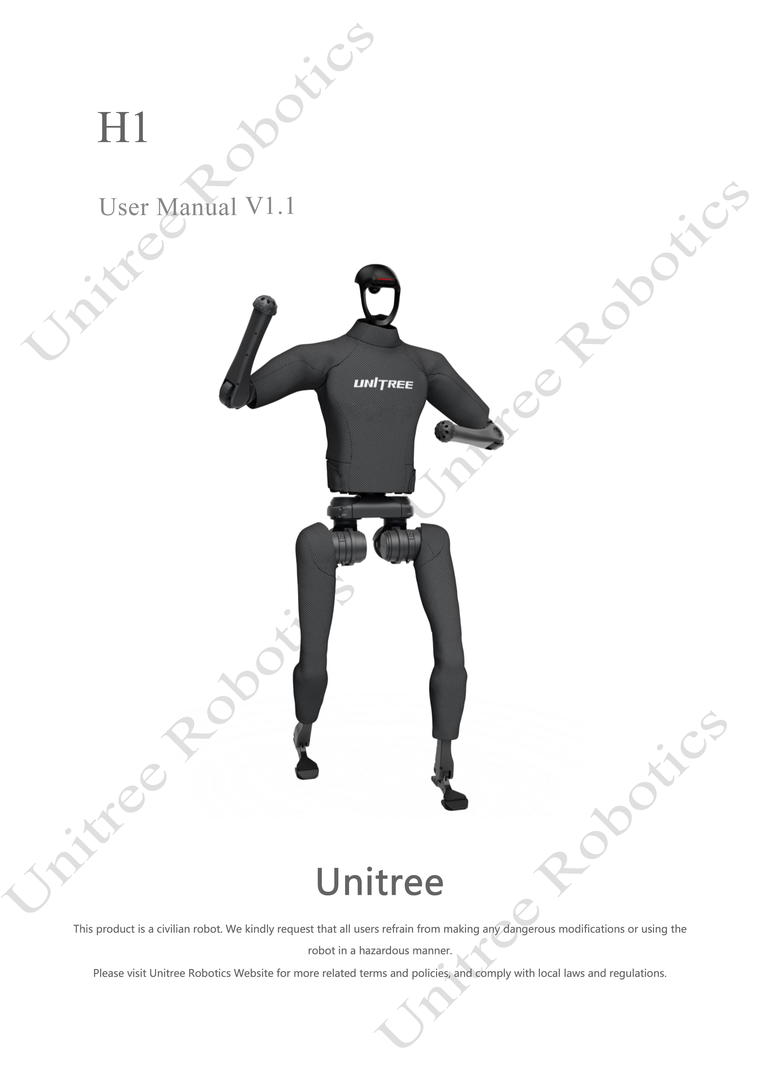Unitree H1 Official User Manual page 1