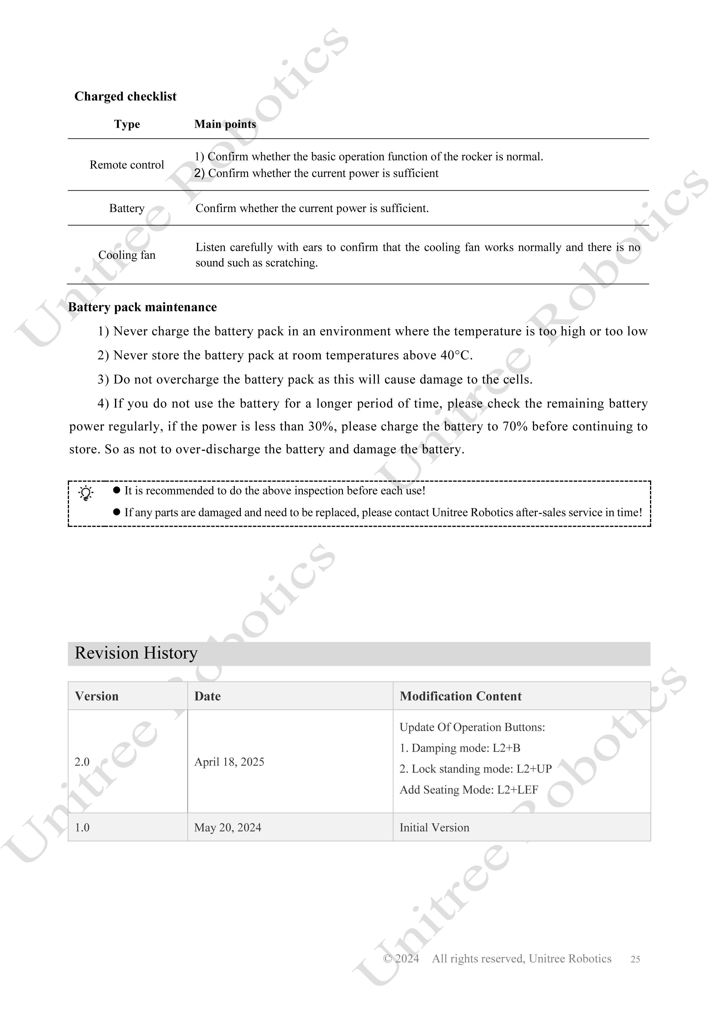 Unitree H1 Official User Manual page 26