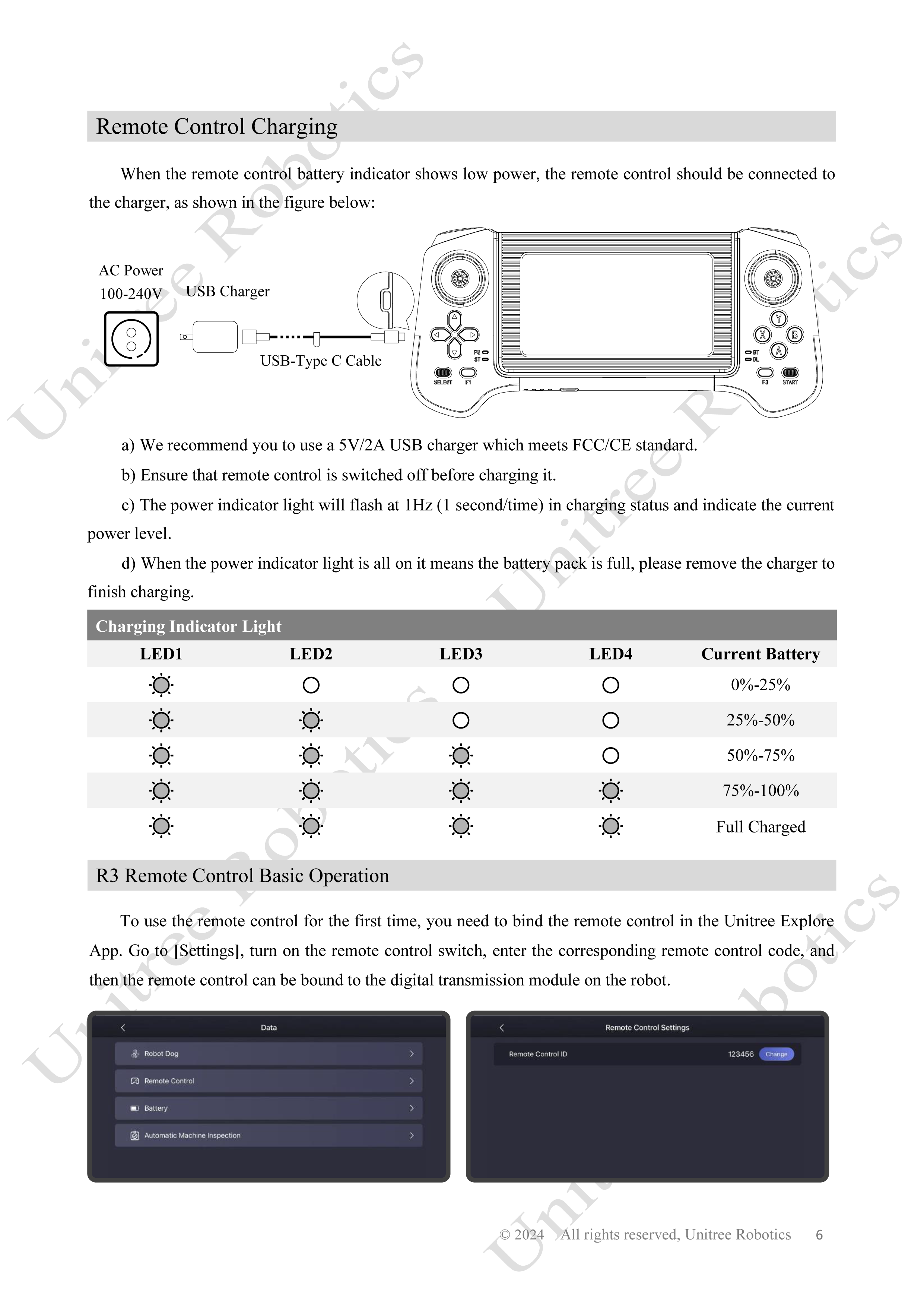 Unitree H1 Remote Control Manual page 6