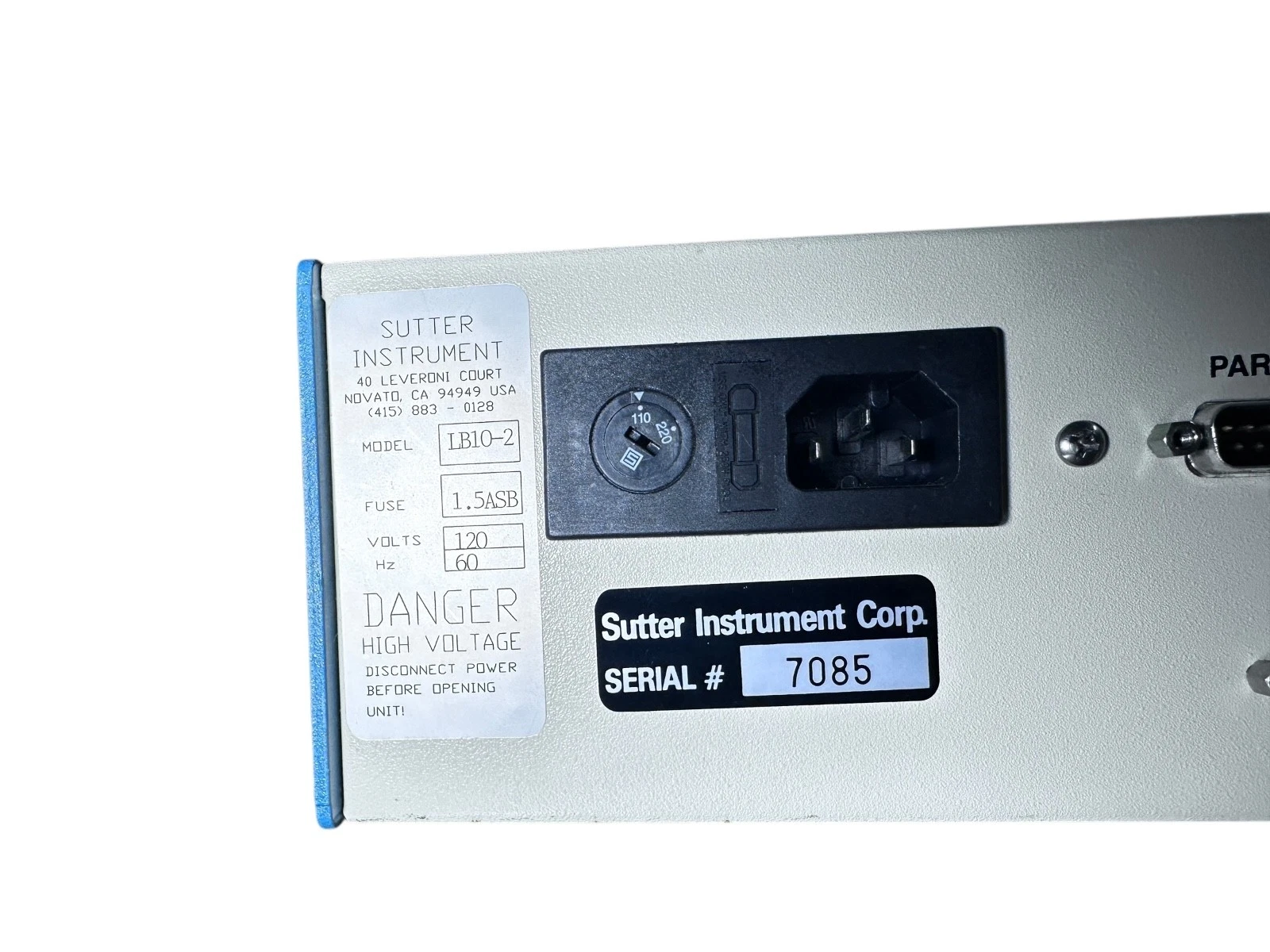 Sutter Instrument Lambda 10-2 Optical Filter Wheel / Shutter Controller — photo 8 of 9