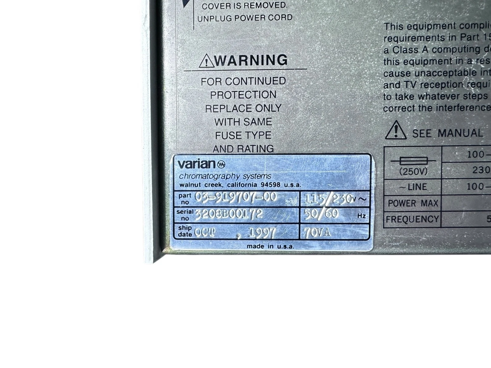Varian Star 9040 03-919707 Refractive Index Detector — photo 6 of 8