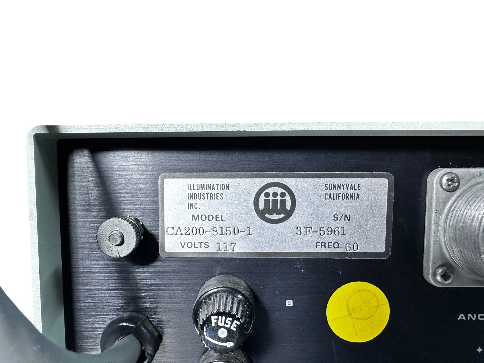 Illumination Industries CA200-8150-1 Power Supply (Kasper Instruments) — photo 7 of 8