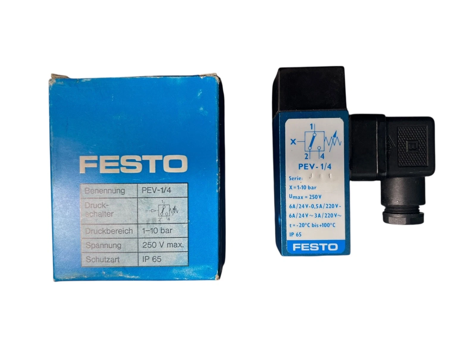 Festo PEV-1/4 Pneumatic Pressure Switch (Druckschalter) — photo 2 of 5