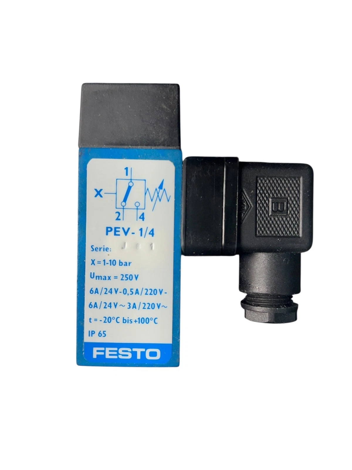 Festo PEV-1/4 Pneumatic Pressure Switch (Druckschalter) — photo 3 of 5