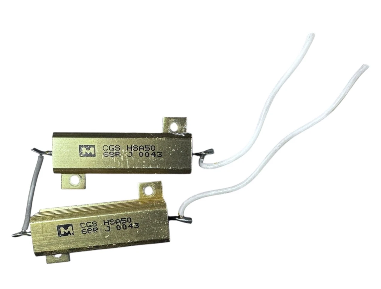 2× CGS HS850 68R 100W Gold Aluminum Power Resistors – Tested – Eppendorf 5415D