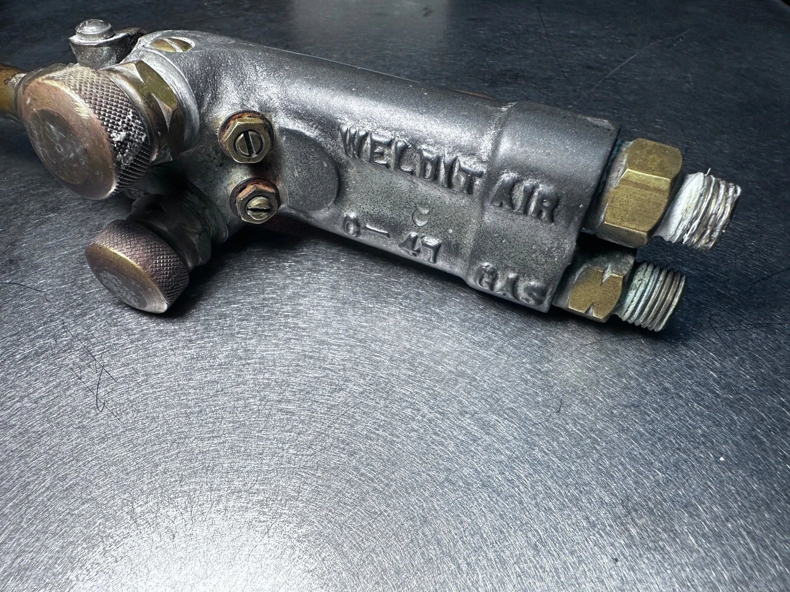 Vintage Torch Handle – “Weldit Air / Gas” Markings – Model O-47-0 — photo 3 of 5