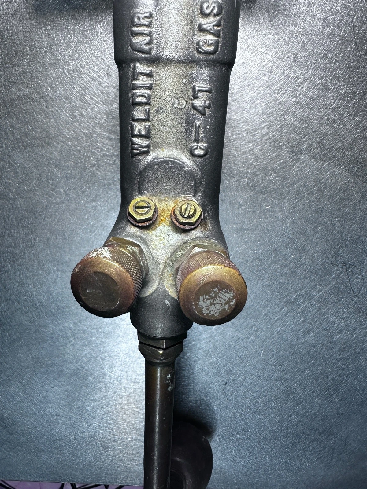 Vintage Torch Handle – “Weldit Air / Gas” Markings – Model O-47-0 — photo 4 of 5