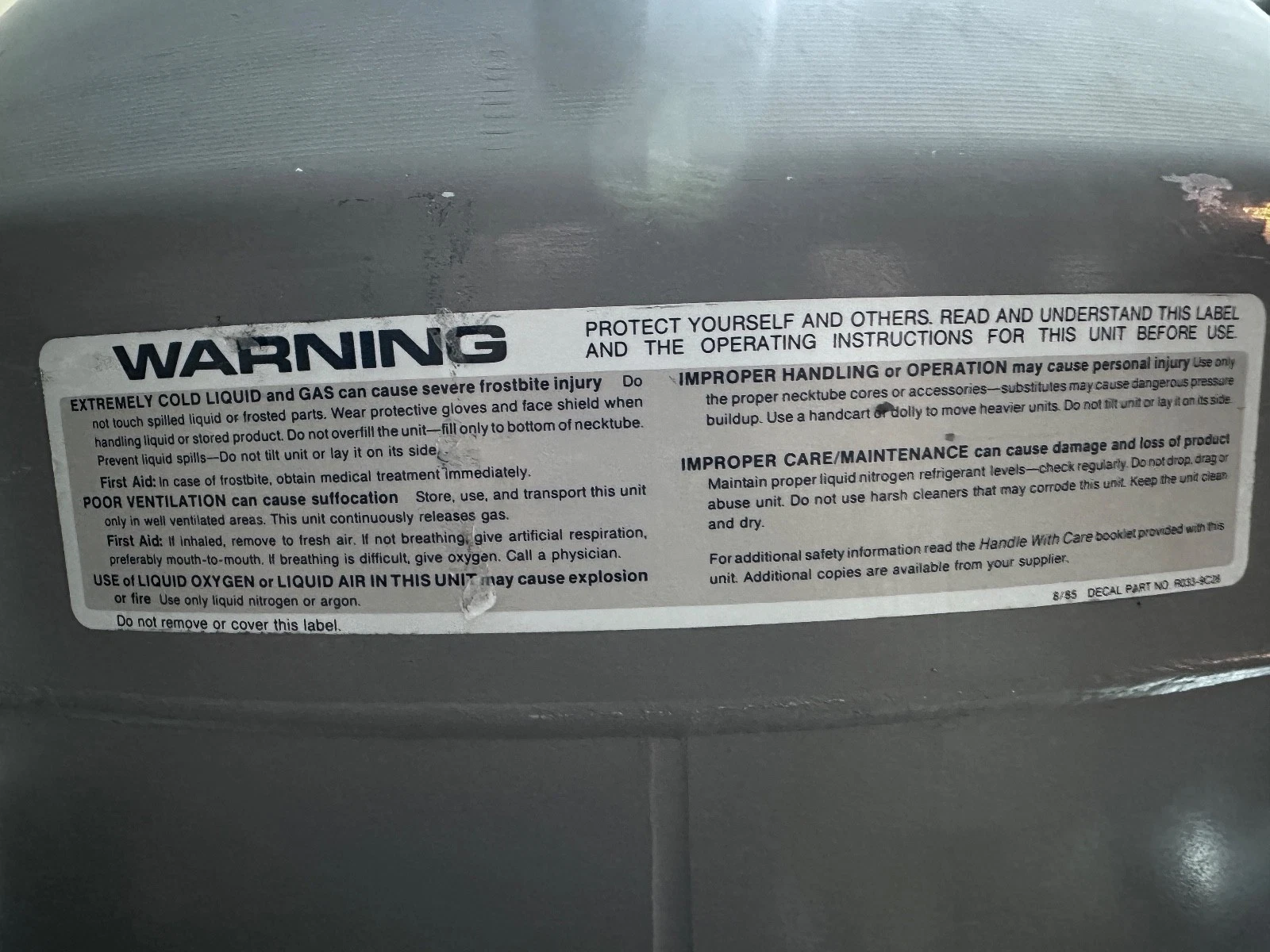 Taylor-Wharton K Series 5K Cryogenic Liquid Nitrogen Storage Tank Dewar — photo 5 of 8