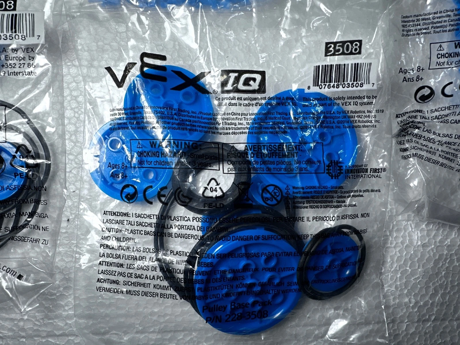 VEX IQ New Old Stock Parts Lot – Connectors, Pulleys, Bands, Cables – Sealed — photo 6 of 14