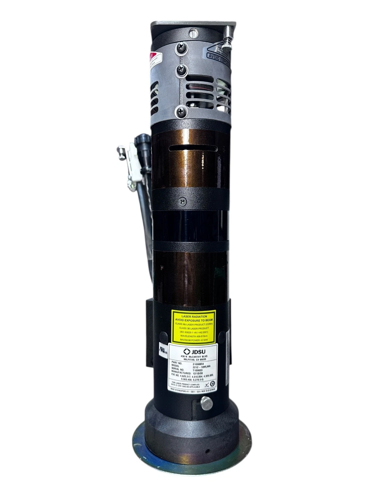 JDSU 2212-10MLMA Laser Module | 458–515nm | Class 3B | Low Hours | Tested — photo 6 of 11