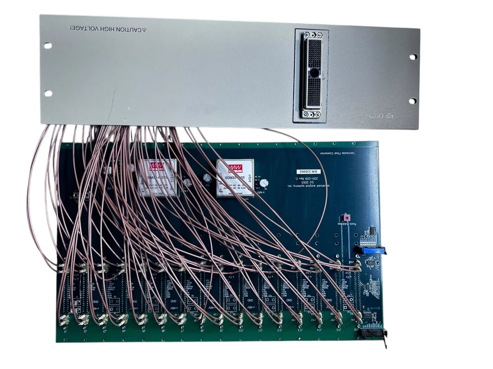 Advanced Surgical Systems RF Output Distribution Backplane Board 220-029 Rev C — photo 2 of 9