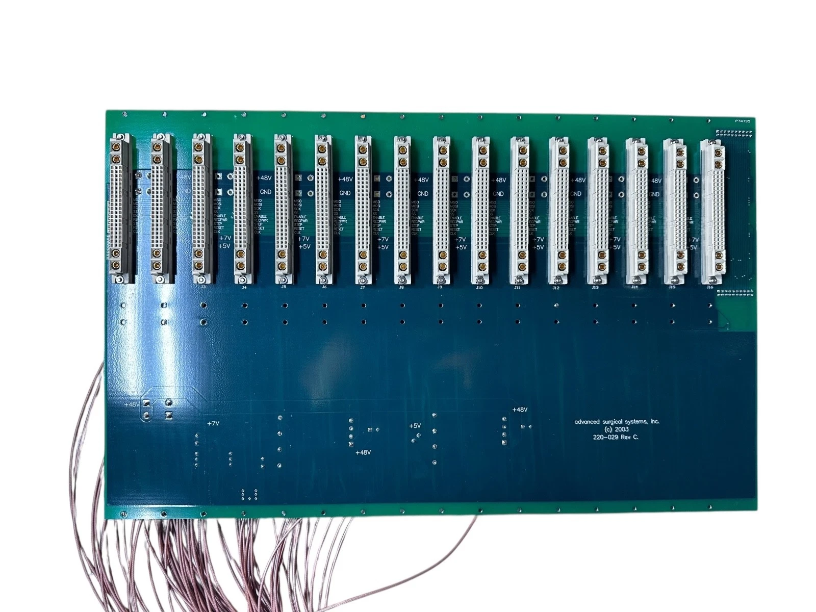 Advanced Surgical Systems RF Output Distribution Backplane Board 220-029 Rev C — photo 4 of 9