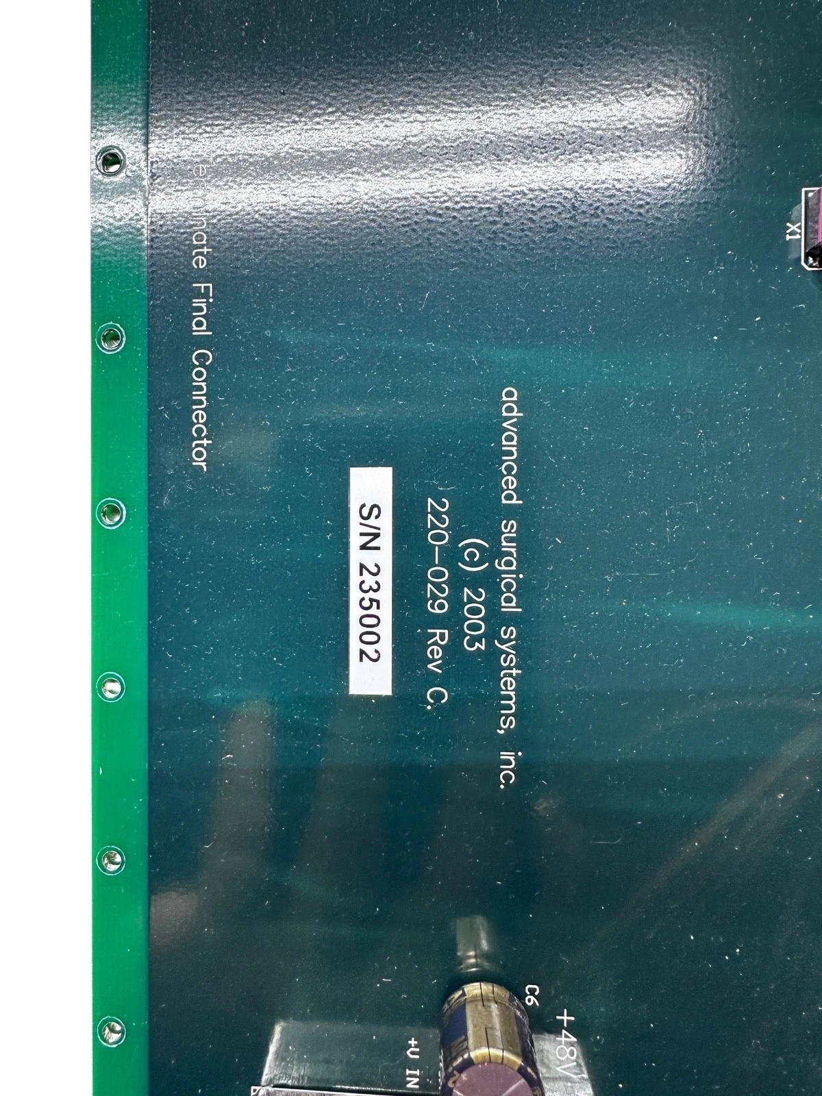 Advanced Surgical Systems RF Output Distribution Backplane Board 220-029 Rev C — photo 8 of 9