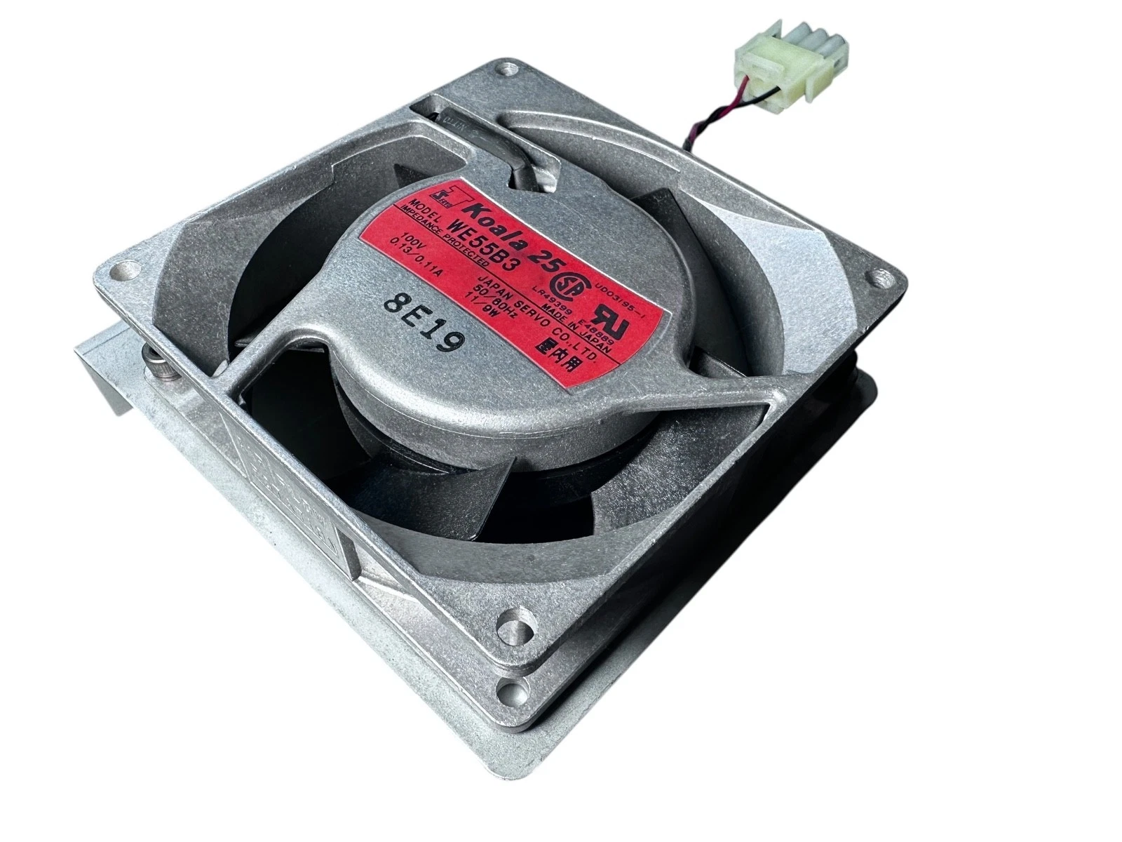 Koala 25 WE5B3 AC Cooling Fan 100V Japan Servo w/ Metal Mounting Bracket