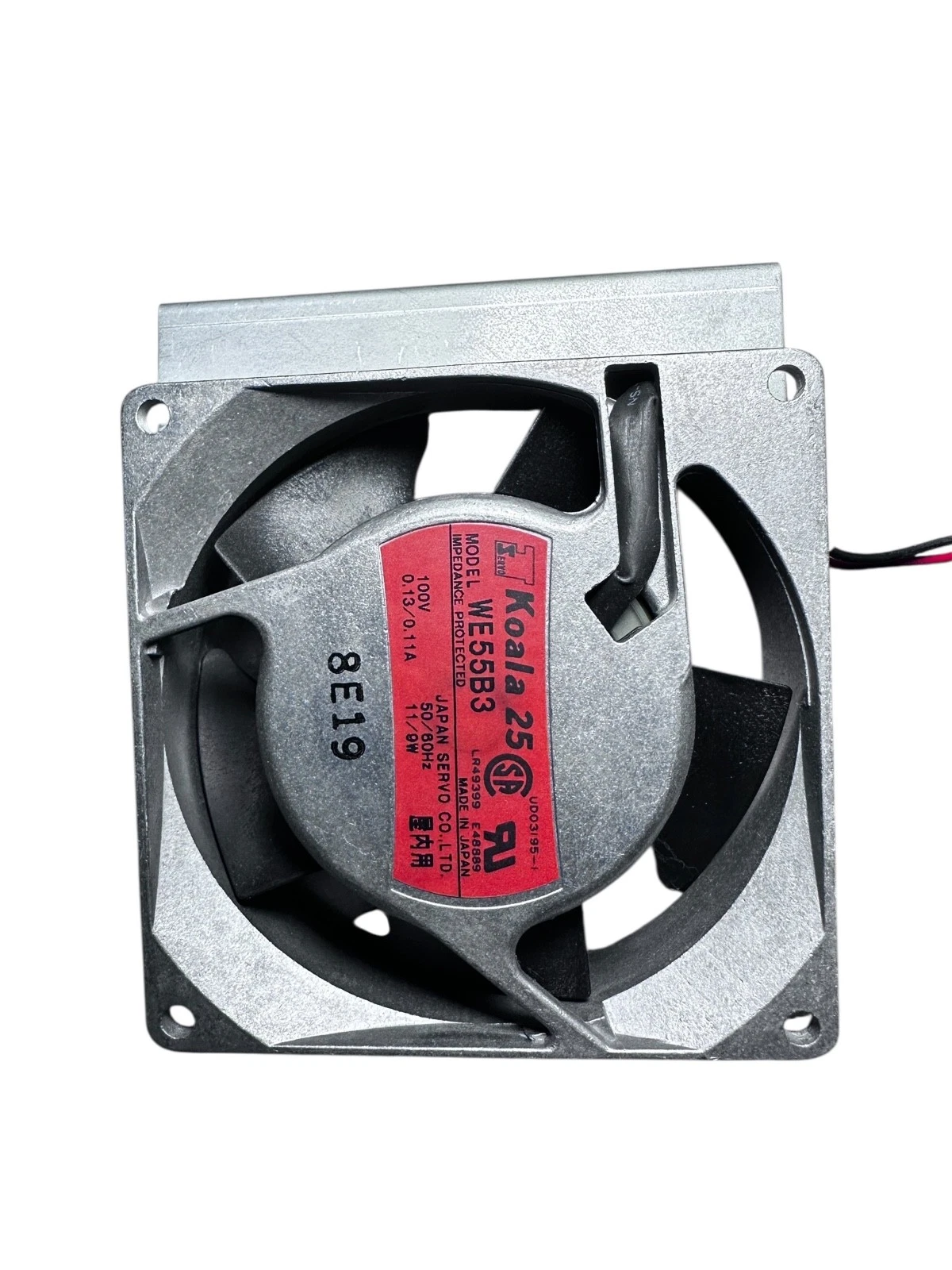 Koala 25 WE5B3 AC Cooling Fan 100V Japan Servo w/ Metal Mounting Bracket — photo 4 of 5