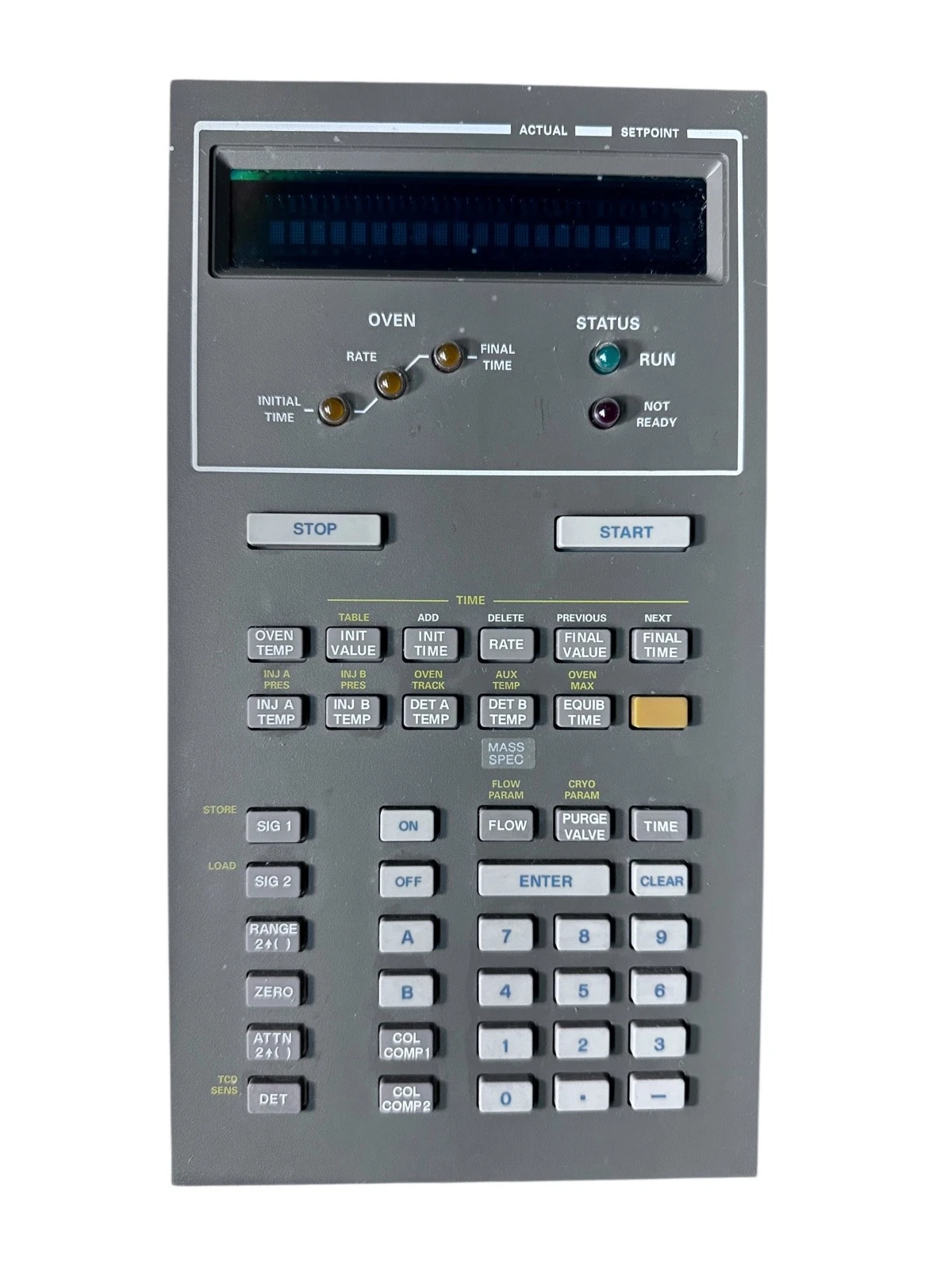HP 5890 Series II Gas Chromatograph Front Control Panel / Keypad Assembly